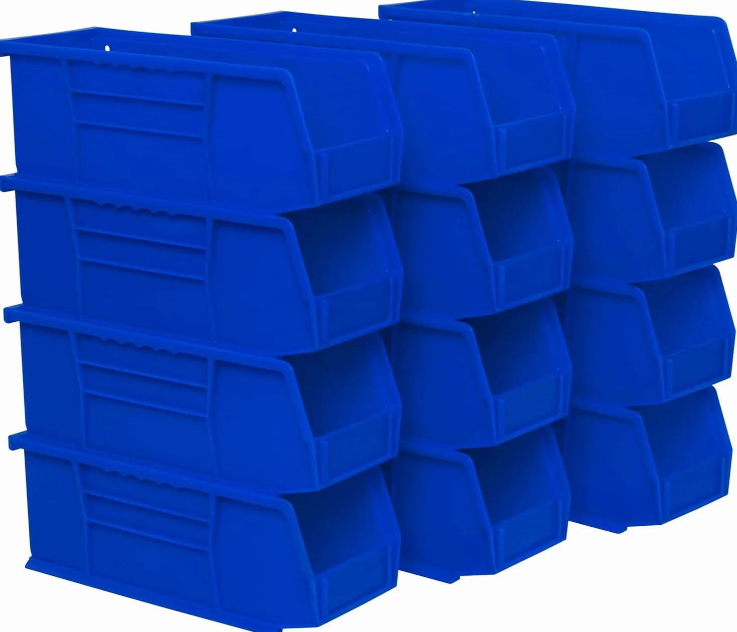 Akro-Mils 30224 AkroBins Plastic Storage Bins, Stackable, 27,6 cm x 10,5 cm x 10,2 cm, Blue, 12-Pack