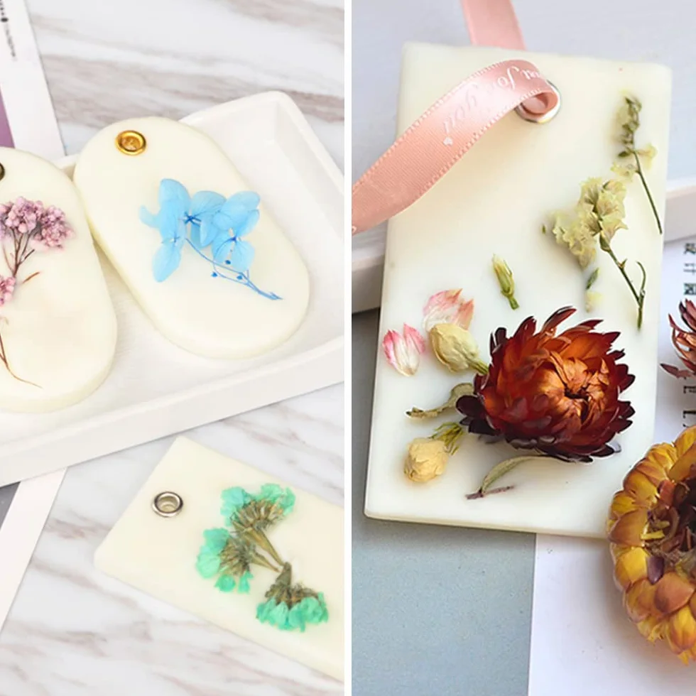 3 Pezzi Stampi in Silicone per Sapone,Stampo per Candele in silicone,Stampi Sapone Fai da Te con Foro per Appendere,6 Cavità e 4 Cavità stampi silicone per DIY Homemade Craft
