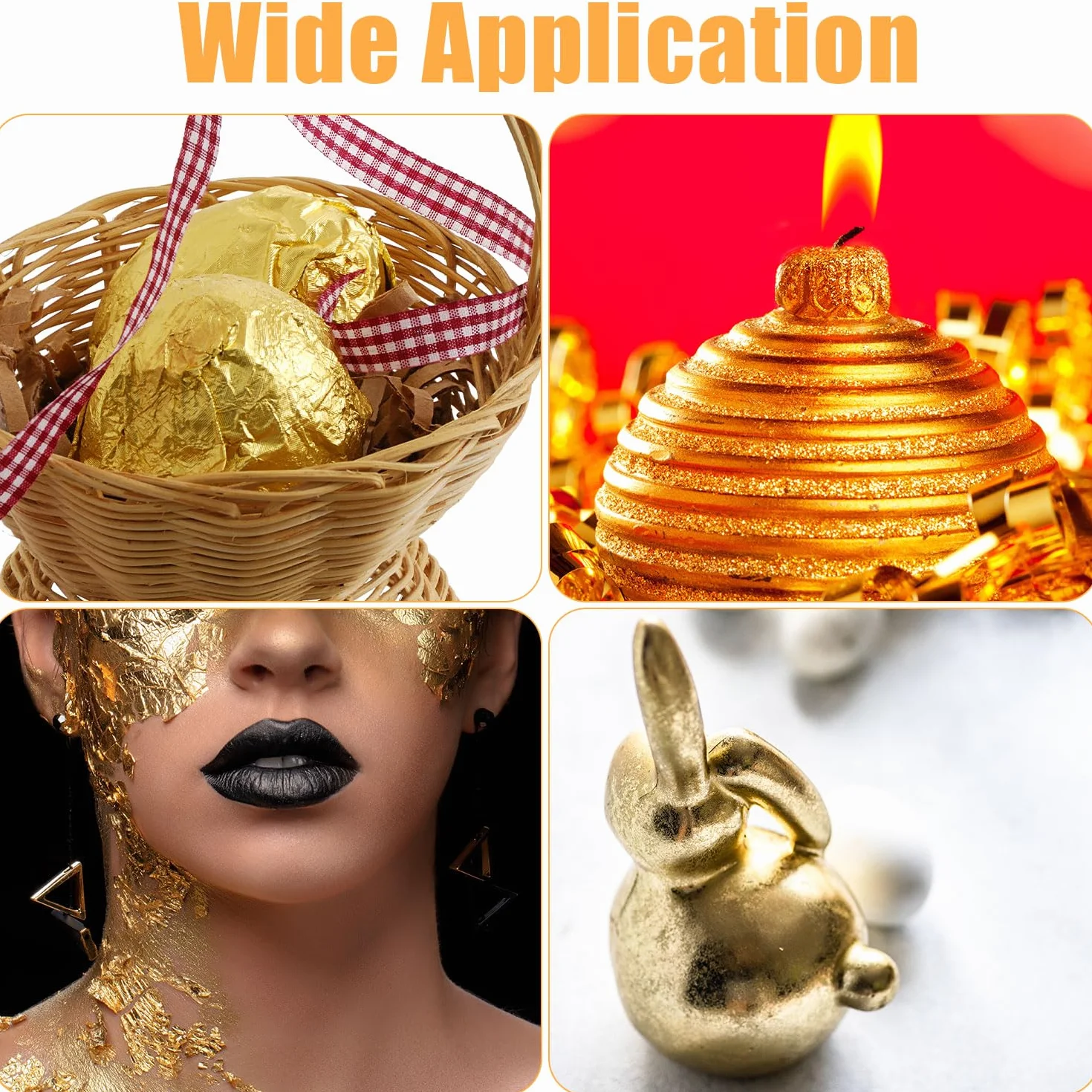 Foglia d'Oro 150 Pz, Fogli di Lamina d'Oro Imitazione 3 Colori per Arte Artigianato con Pinzette e Pennello