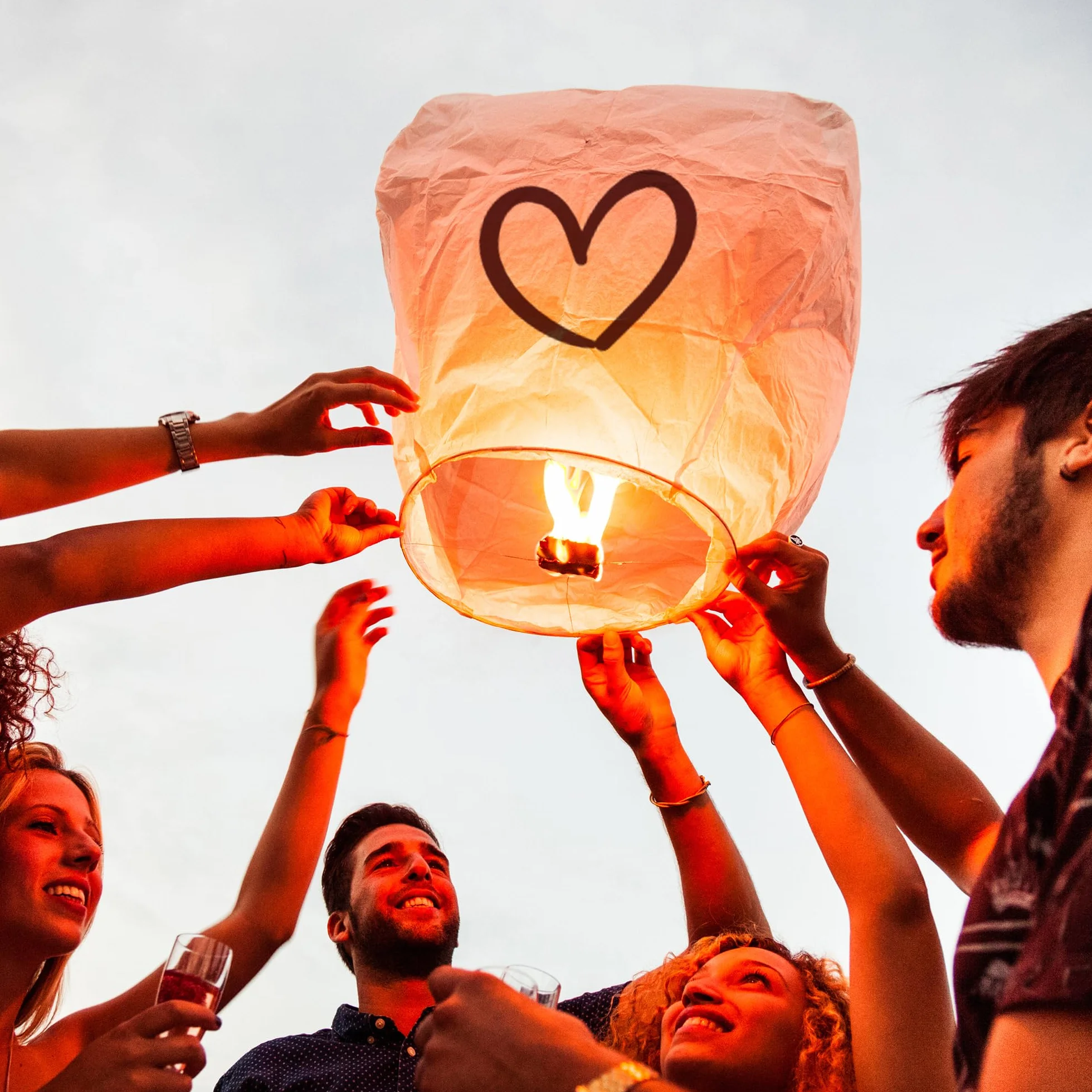 30 lanterne cinesi da rilasciare in memoria, lanterne volanti galleggianti bianche per volare all'aperto, decorazioni per feste