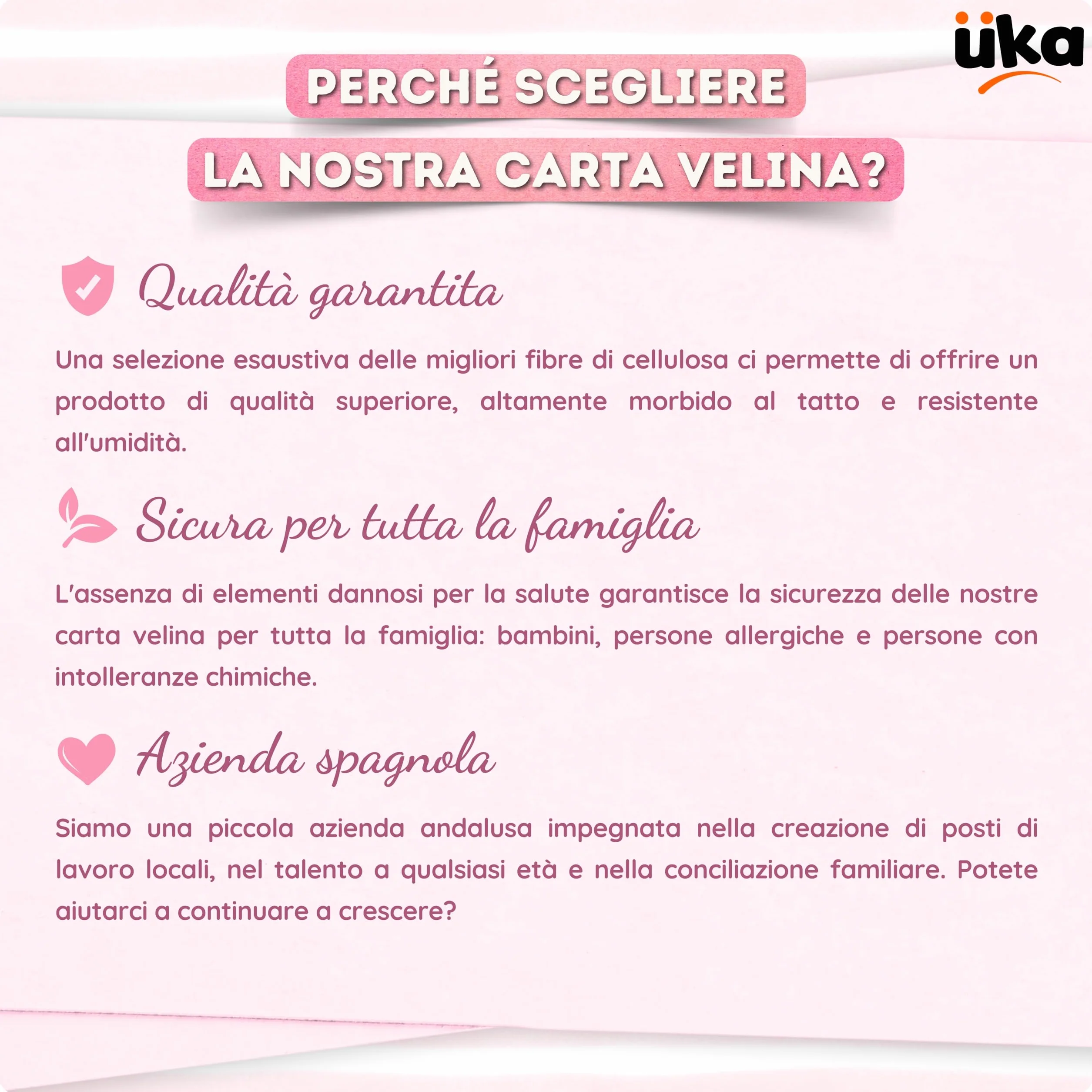Üka • 60 Fogli di Carta Velina Rosa. Fogli Grandi da 50x70 cm. Fogli Singoli di Carta di Seta per Imballaggio di Regali e Vestiti. Carta Velina per Eventi, Regali e Pacchi.