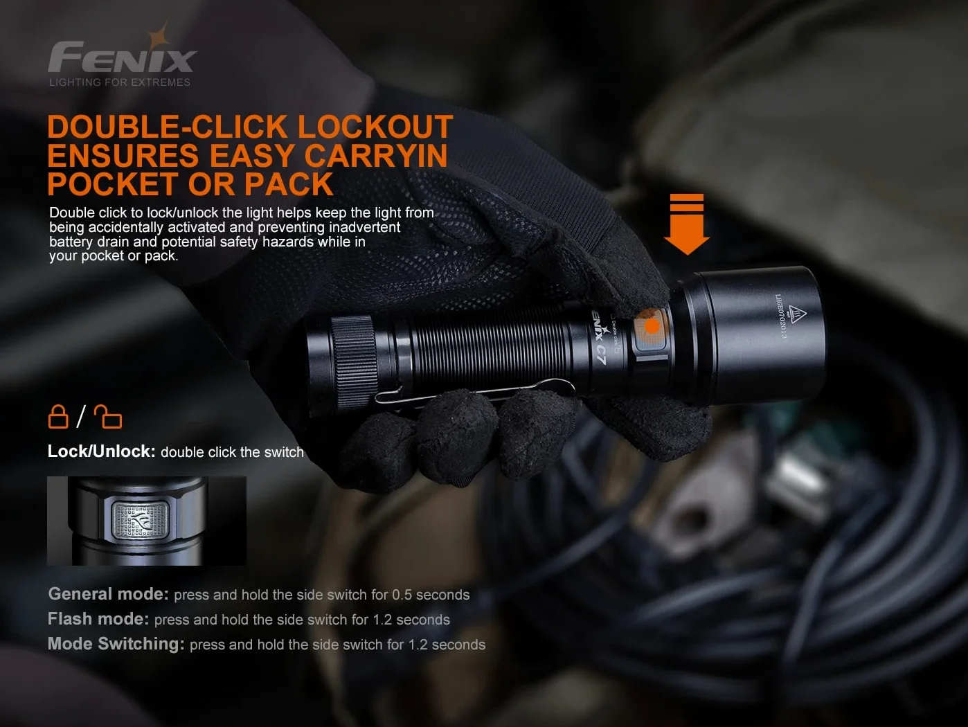Fenix - Torcia rcaricabile C7 da 3000 Lumen