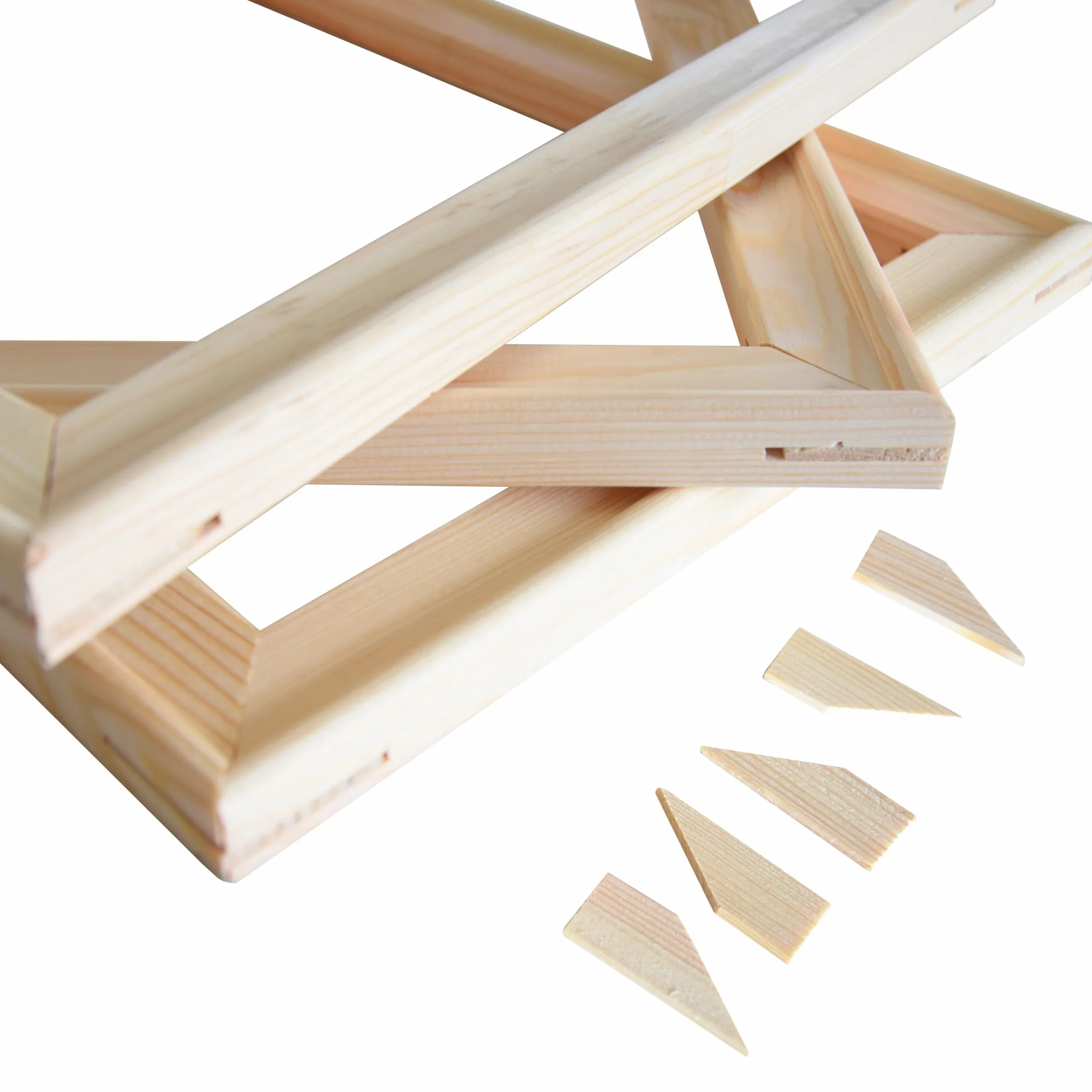 Barelle di Tela - Telaio in Legno Massello per Tela - Barella d'Arte Fai-da-Te, Legno di Pino Naturale per Quadri, Pittura 50X40