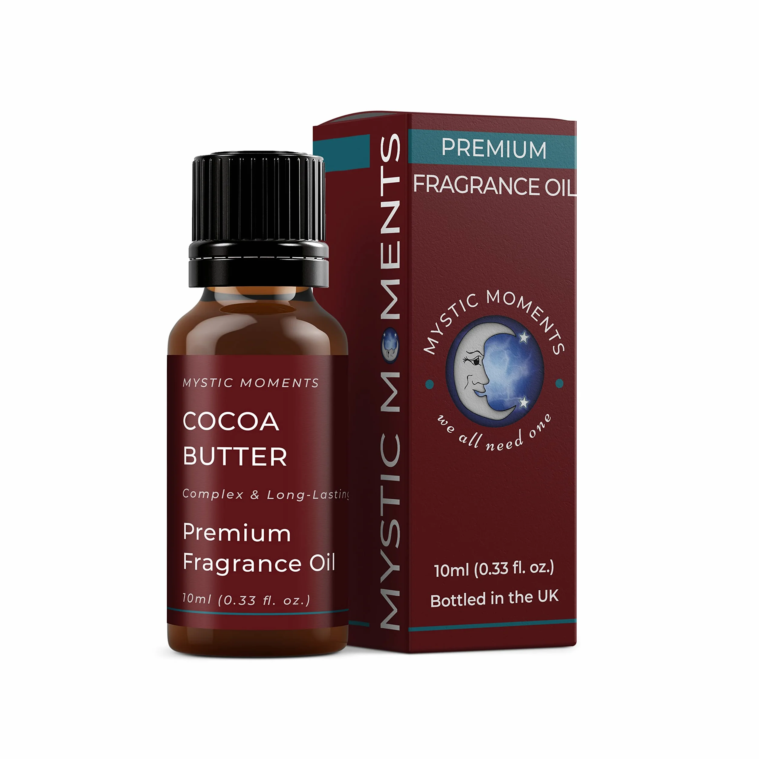 Mystic Moments | Olio di fragranza di Burro di Cacao - 10 ml - Perfetto per saponi, Candele, Bombe da Bagno, bruciatori di Olio, diffusori e Articoli per la Cura della Pelle e dei Capelli