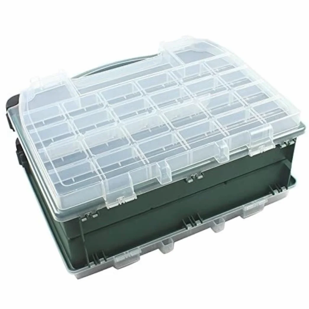 Cassetta Pesca Porta Accessori Scatola Per Attrezzi Da Pesca, Doppia Faccia, Quattro Strati, Multifunzionale, Accessori Esche, Scatole Riporre Gli Ami Valigetta Pesca Portatile