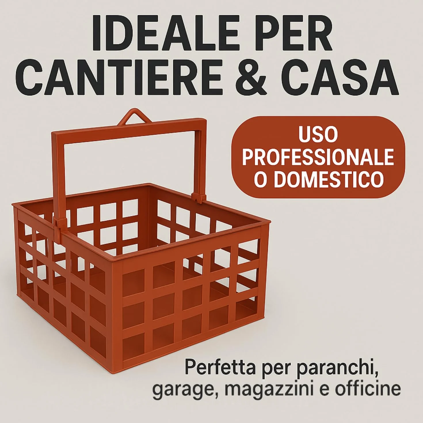 Cesta per montacarichi 50x70cm Altezza 30cm Portata 150kg Made in Italy