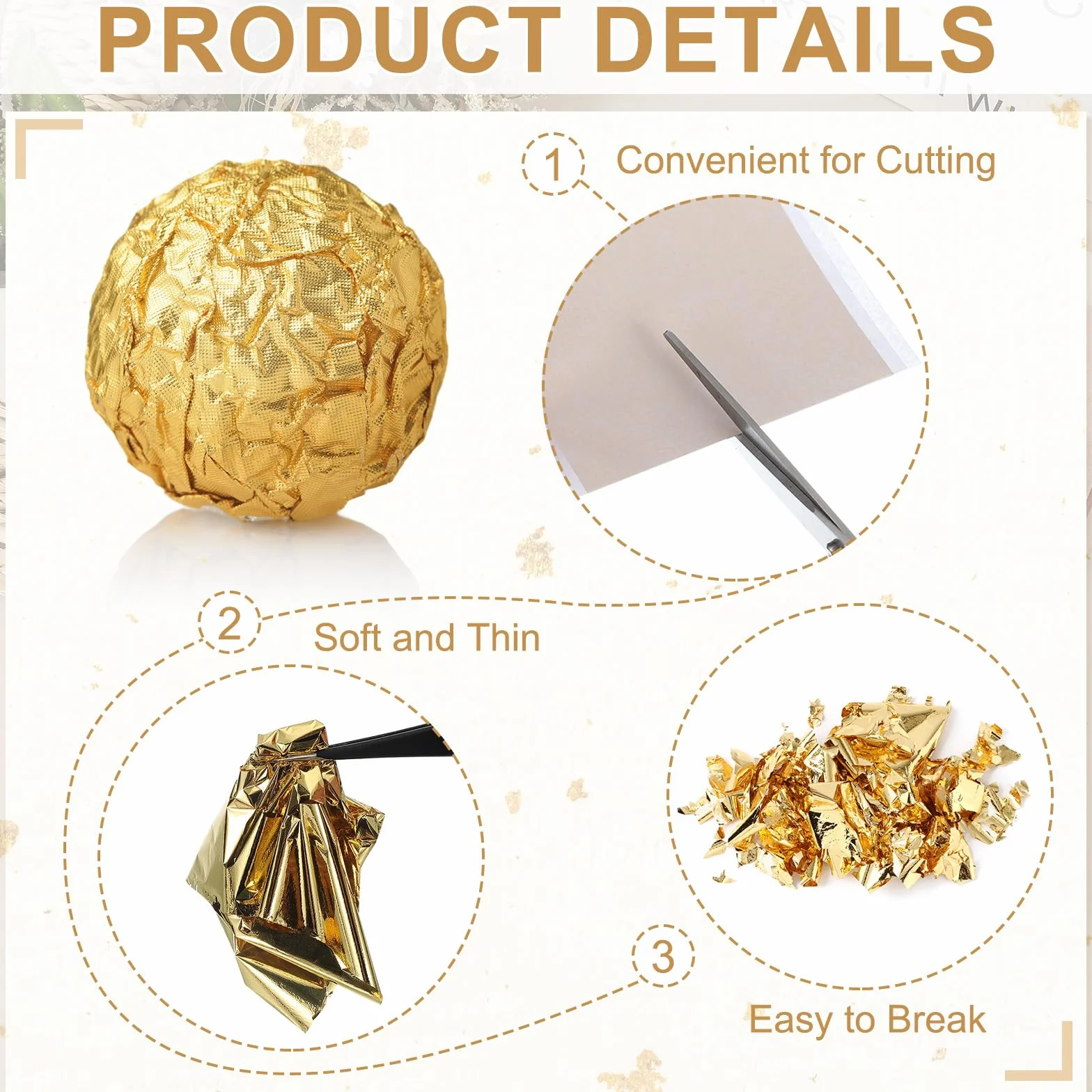 PATIKIL Foglia d'oro per Arte 8.5x9.5cm 100 Pezzi Carta Metallo Foglia Oro per DIY Artigianato Resina Mobili Smalti Dipinti Decorazione Casa Blu Verde
