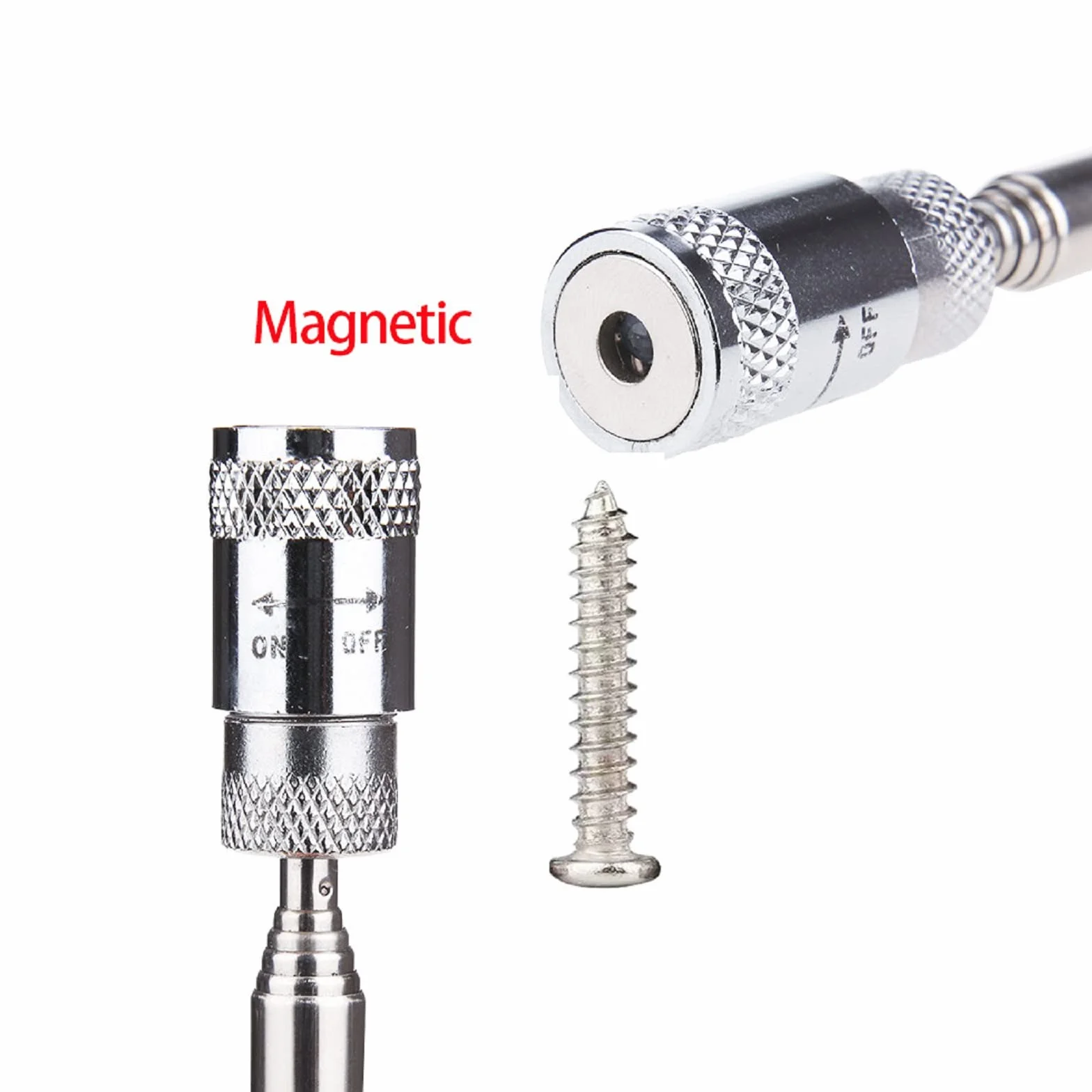 Penna Telescopica Magnetica,Telescopica Portatile e Magnetica,Strumento Magnetico per Pickup,Magnetico Pick-Up Grabber Strumento con Clip da Tasca Stile Penna per Trovare Chiavi, Monete, Viti