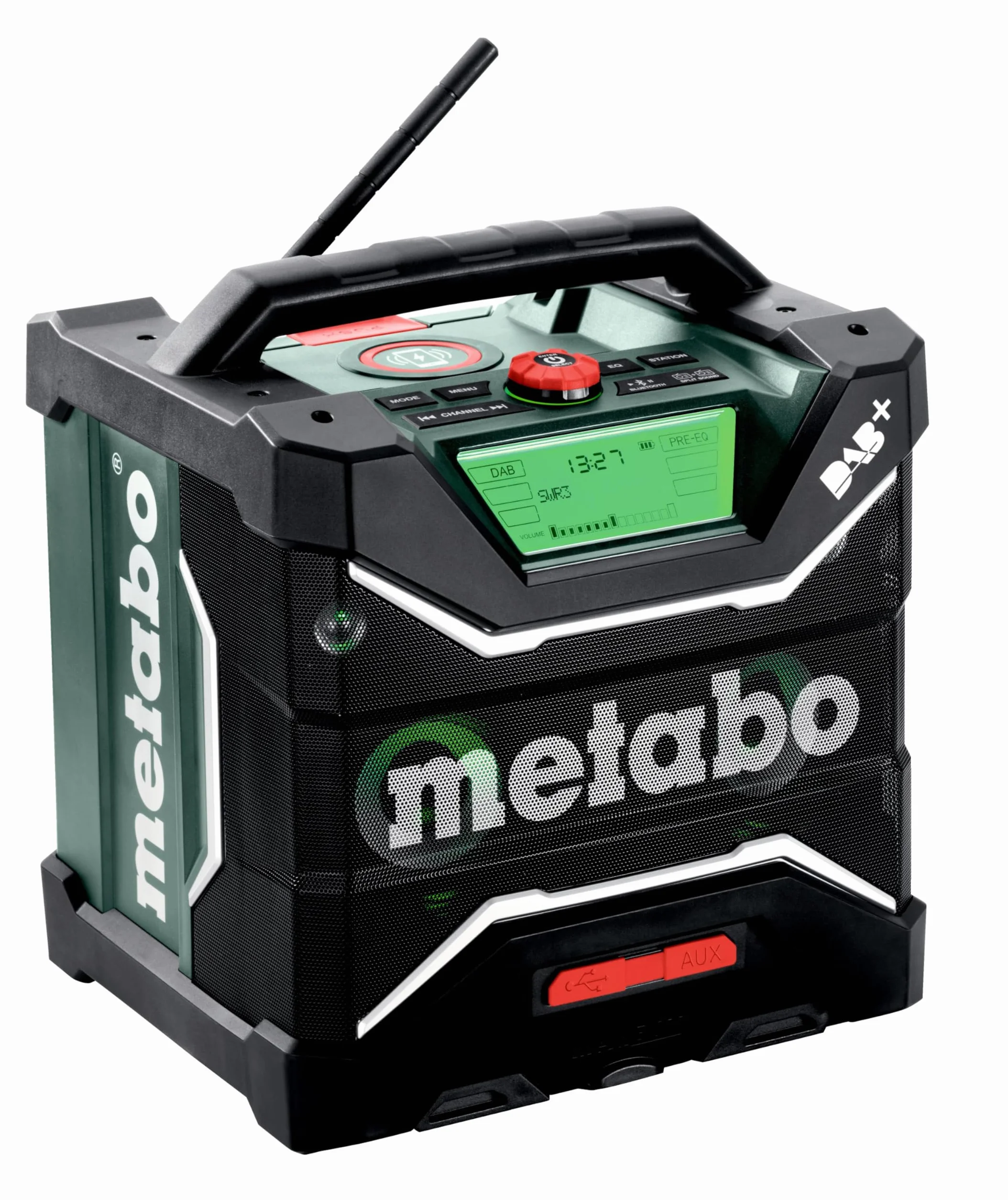 Metabo Radio da cantiere RC 12-18 32 W BT DAB+, 18 V, con Bluetooth e AUX, classe di protezione IP 54, radio 600779850