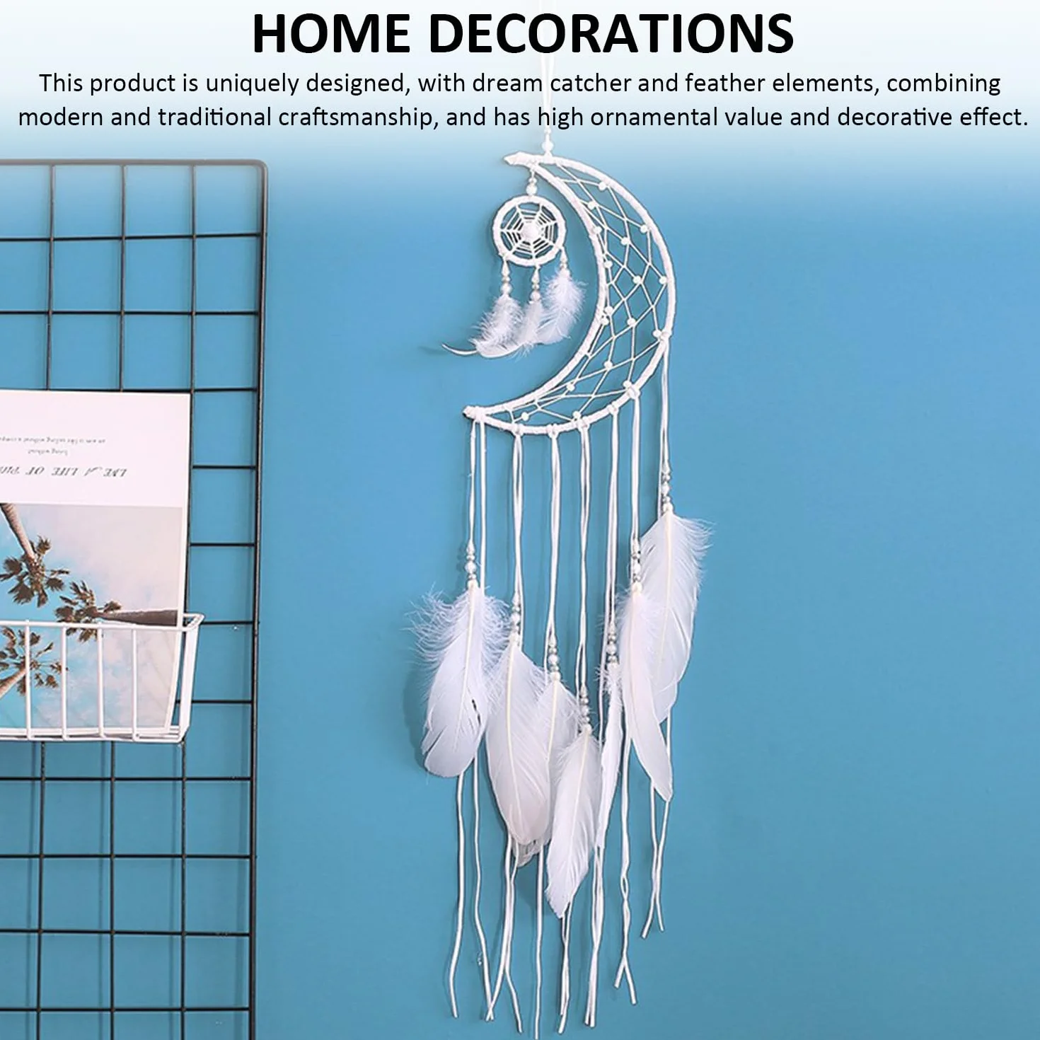 Ciondolo acchiappasogni intrecciato, decorazione per la casa, regalo