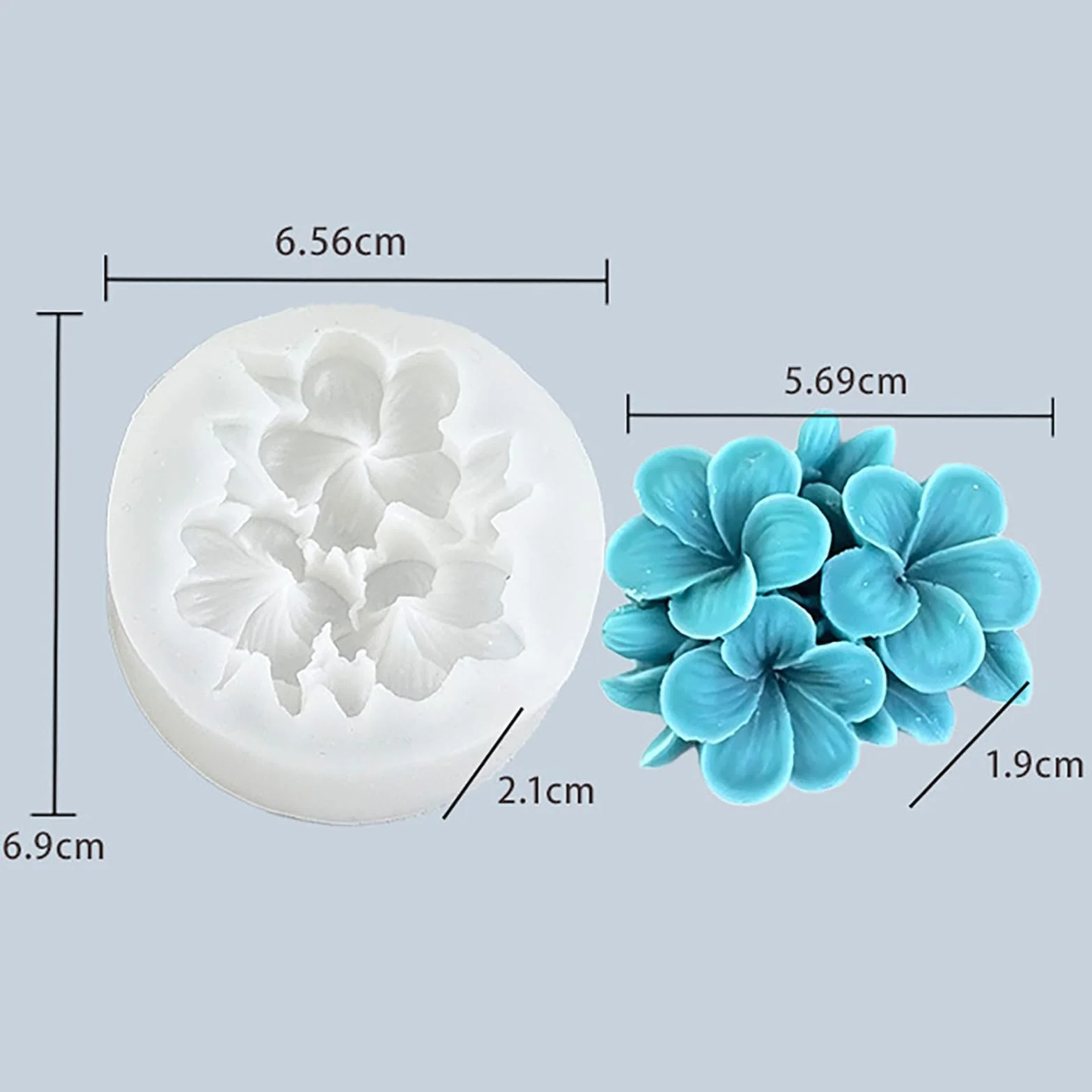 4 stampi in silicone a forma di fiore 3D, stampi in silicone per candele, stampi per candele fai da te, per realizzare candele e sapone