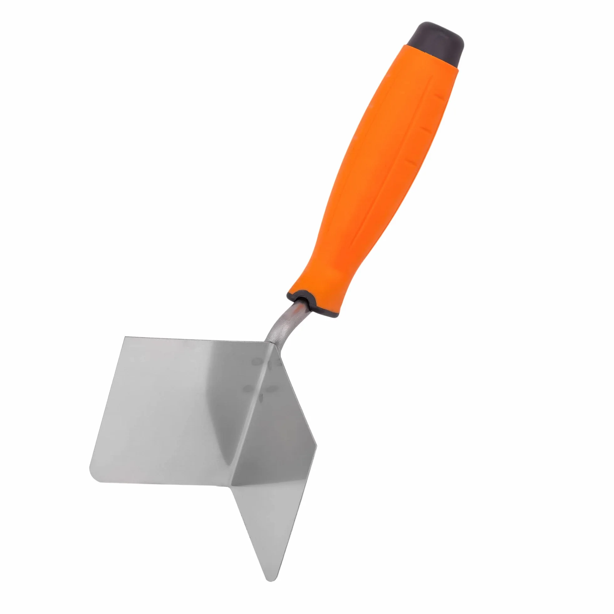 Mivos 2 x Spatole Angolari Antiruggine 80 x 60 mm - Cazzuola Angolare Interna ed Esterna in Acciaio Inox - Cazzuola per Bordi Interni ed Esterni con Impugnatura Morbida - Spatola Angolare per Stucco