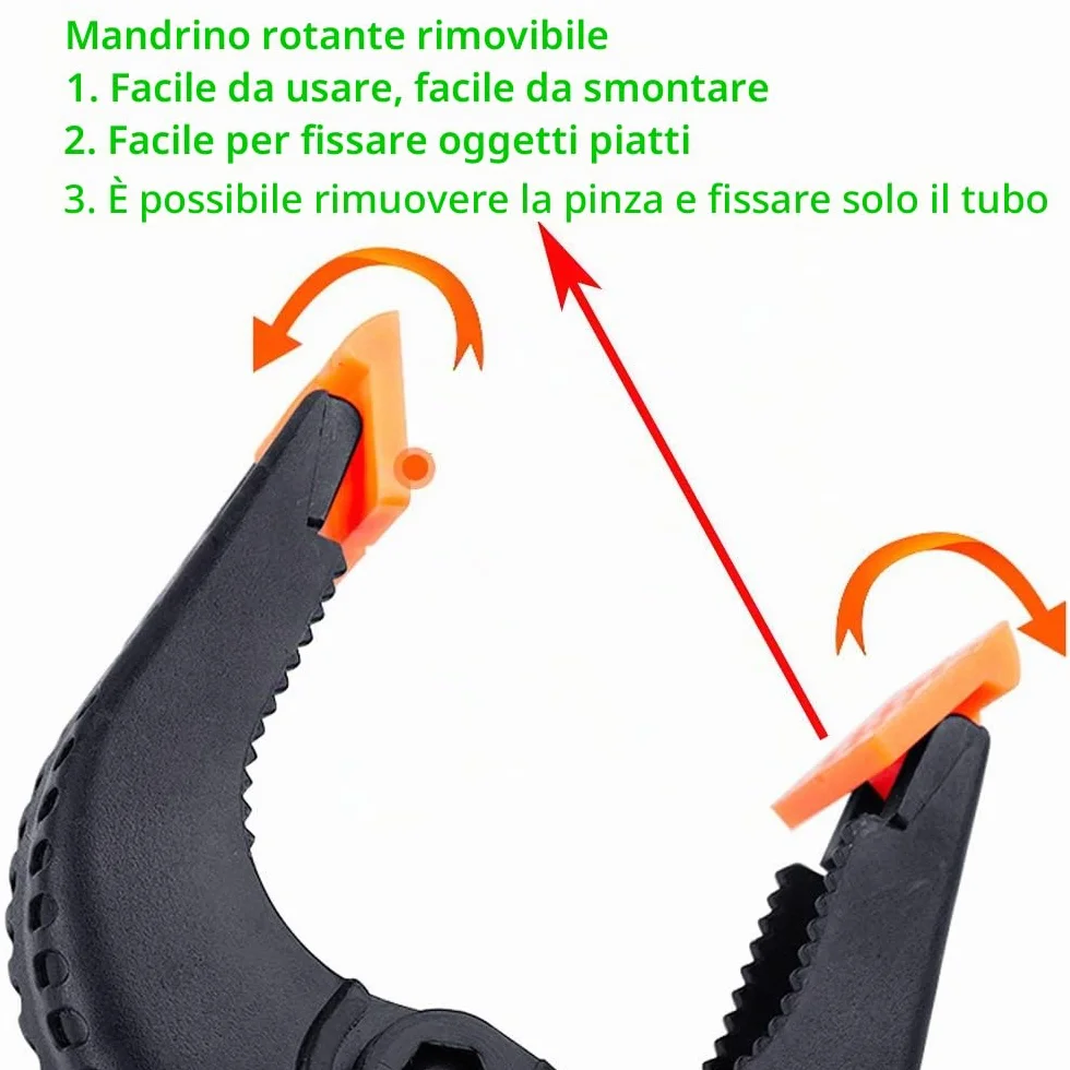 CESFONJER 20 pcs Set Morsetti a Molla in Nylon Multifunzionale, Mini Clip per Foto da Sfondo per Studi, Lavorazione di Legno di Fai Da Te, Lavorazione del Legno con estremità Arancione Morsetto