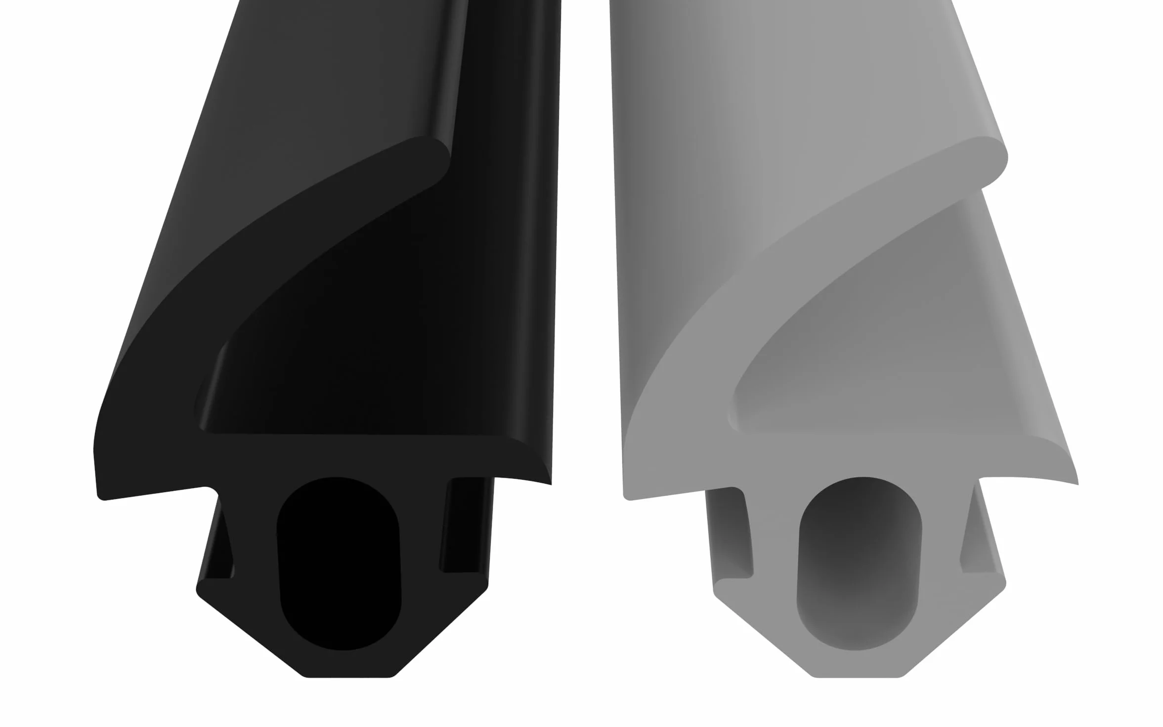 Guarnizione per finestre per sistemi di finestre, guarnizione per vetri per esterni e interni, in plastica e alluminio (nero, 10 m)
