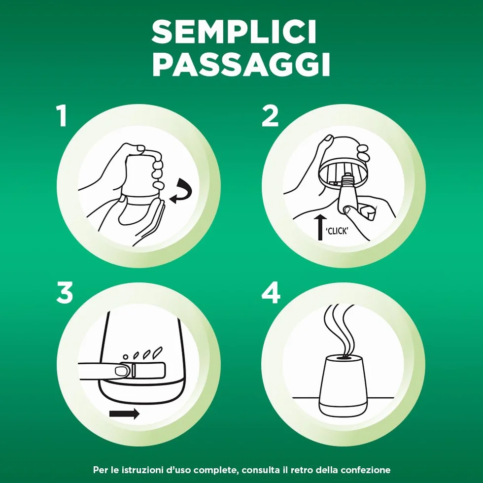 Airwick Armonia Istantanea Profumatore per Ambienti, Diffusore Oli Essenziali 1 Ricarica, Dolce Vaniglia e Burro di Karitè