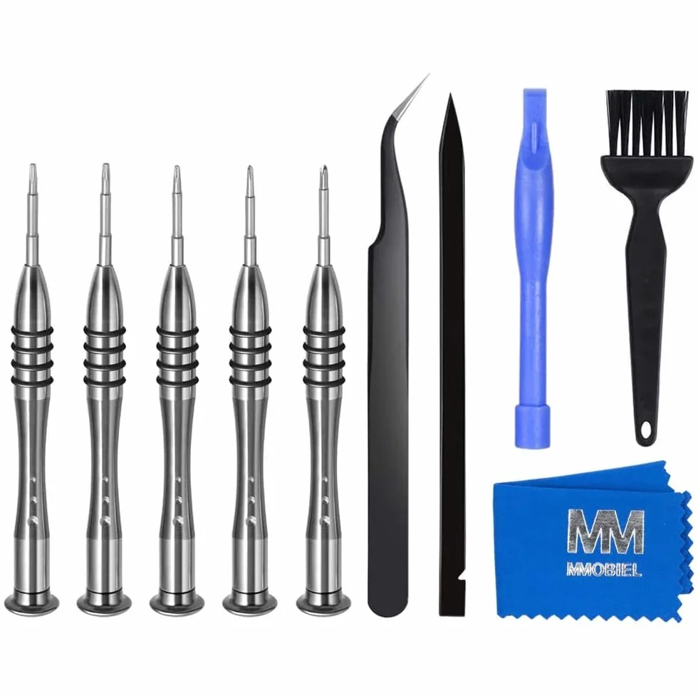 MMOBIEL Kit di cacciaviti professionali 10 in 1 per riparazione MacBook Pro/Air con Retina Tri Wing Phillips Pentalobe 5 Torx T5/T6