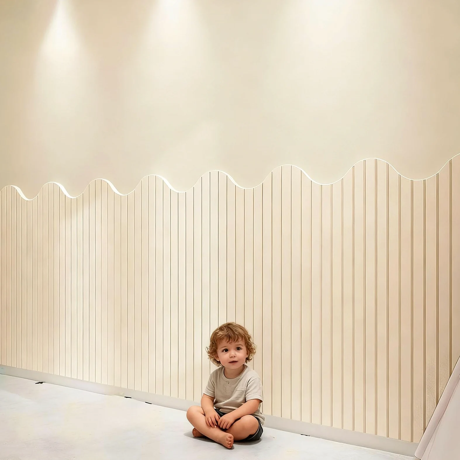 Generico Pannelli Murali Autoadesivi 3D in Feltro, Cuscini Murali Anticollisione Imbottiti in Schiuma, Cuscini Murali per Decorazioni Murali A Scuola, Casa e Ufficio,Beige,80x240cm