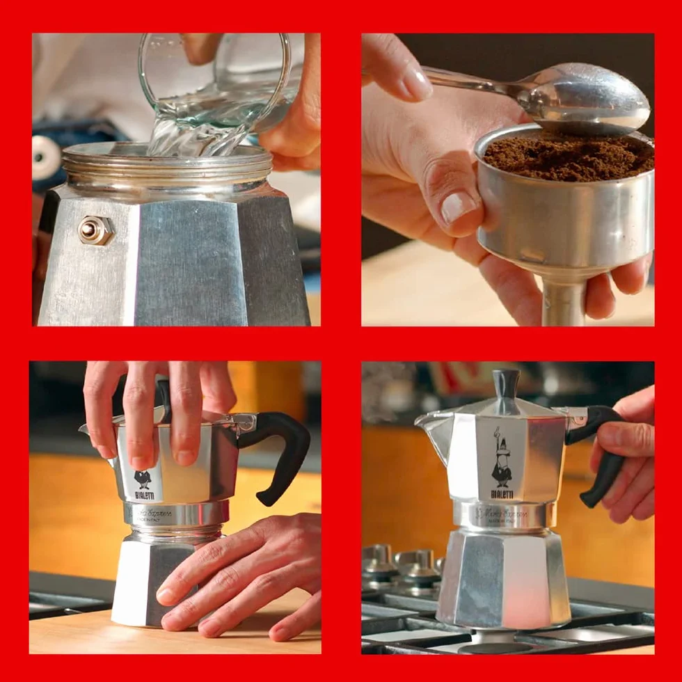 Bialetti Caffettiera Moka Express 2 Tazze, 90 ml, Aluminium