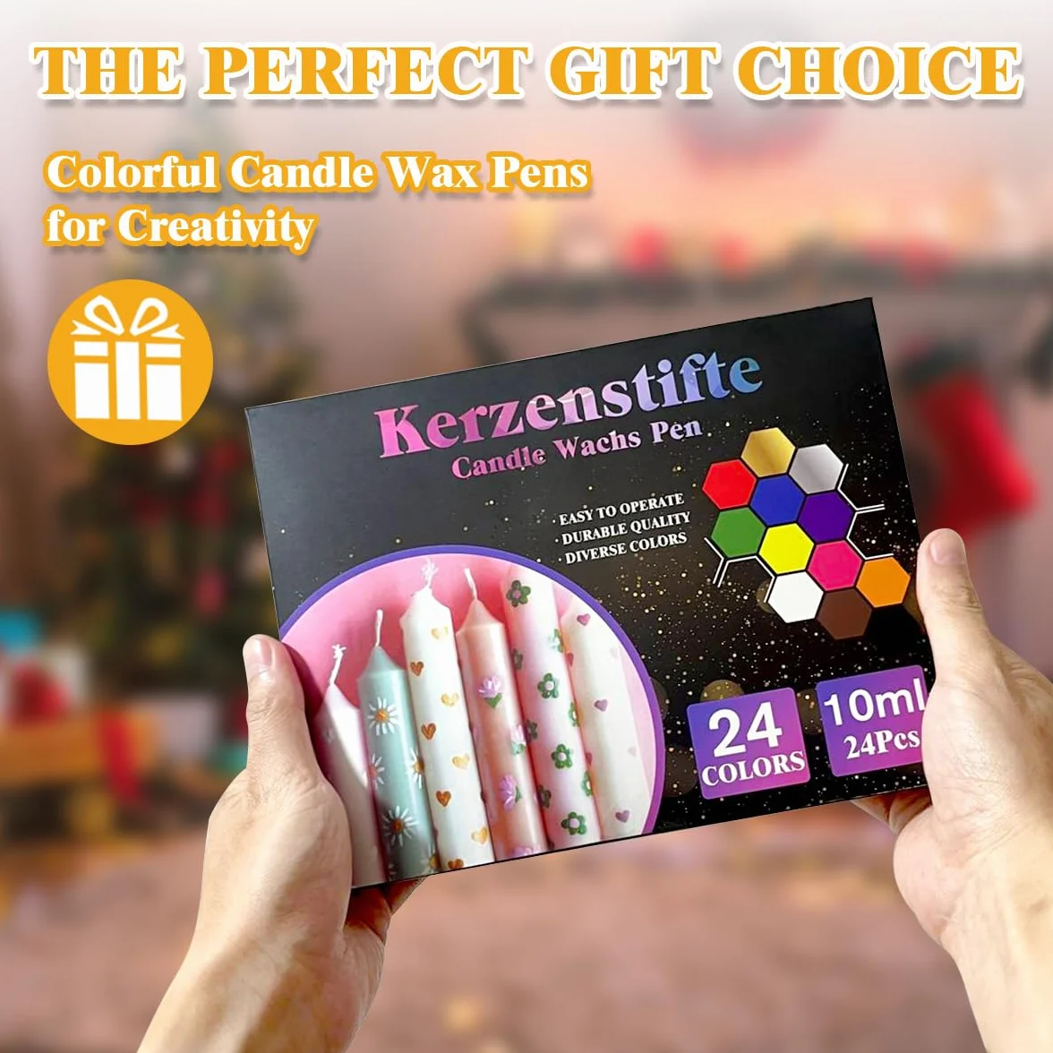 Set di pittura per candele 10 ml 24 colori con adesivi e strumenti