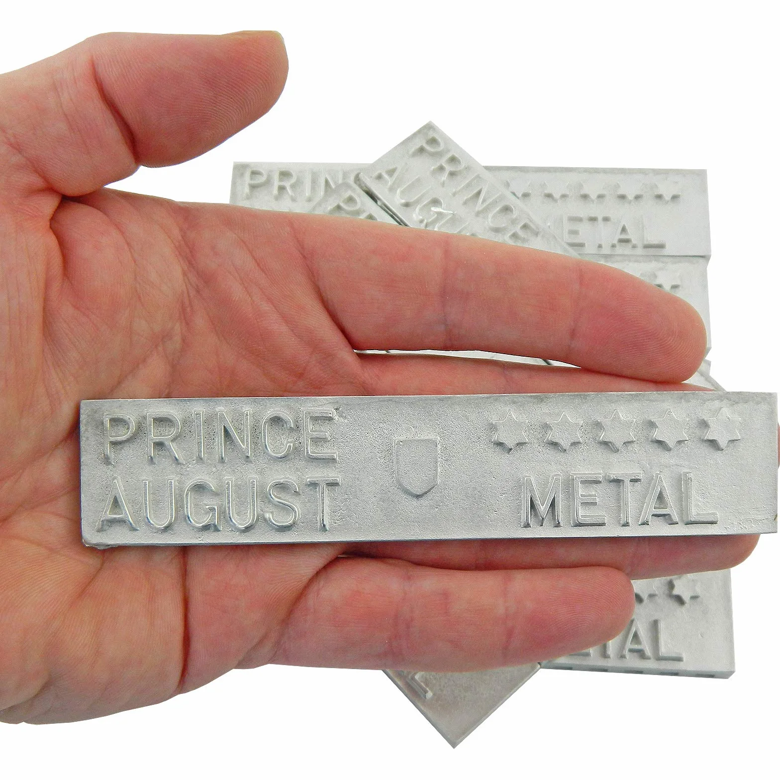 Prince August PA2101 - Lingotti in peltro a 5 stelle, 800 g, per fusione di miniature e gioielli
