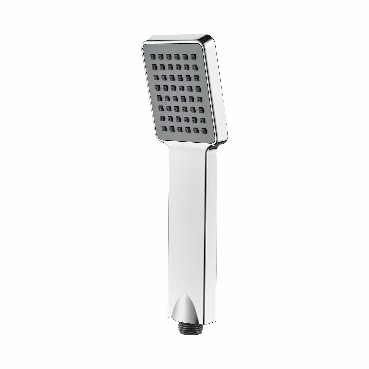 Soffione doccia quadrato Ibergrif, doccetta anticalcare a mano, soffione doccia per bagno con finitura cromata, pressione normale, colore argento, attacco universale G1/2, modello M20202