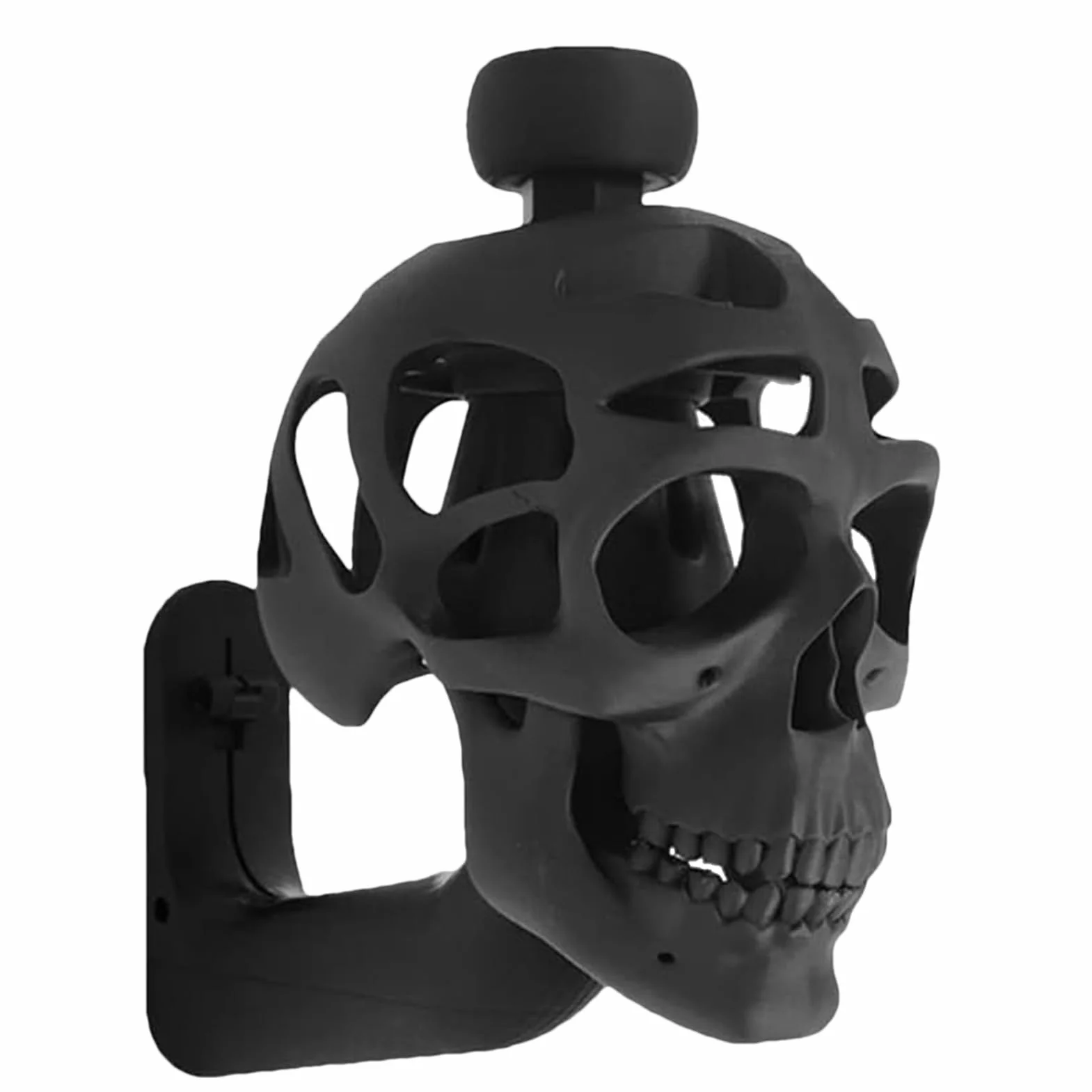 Supporto per casco a forma di teschio, supporto da parete per casco da moto, espositore creativo per casco da moto, decorazione domestica, accessori per moto