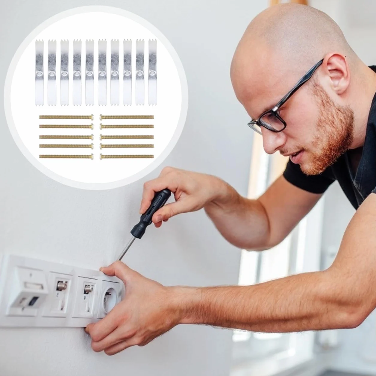 Artibetter Kit Riparazione Scatola Tipo 86 Fissaggio Viti Zincate 20 Pezzi
