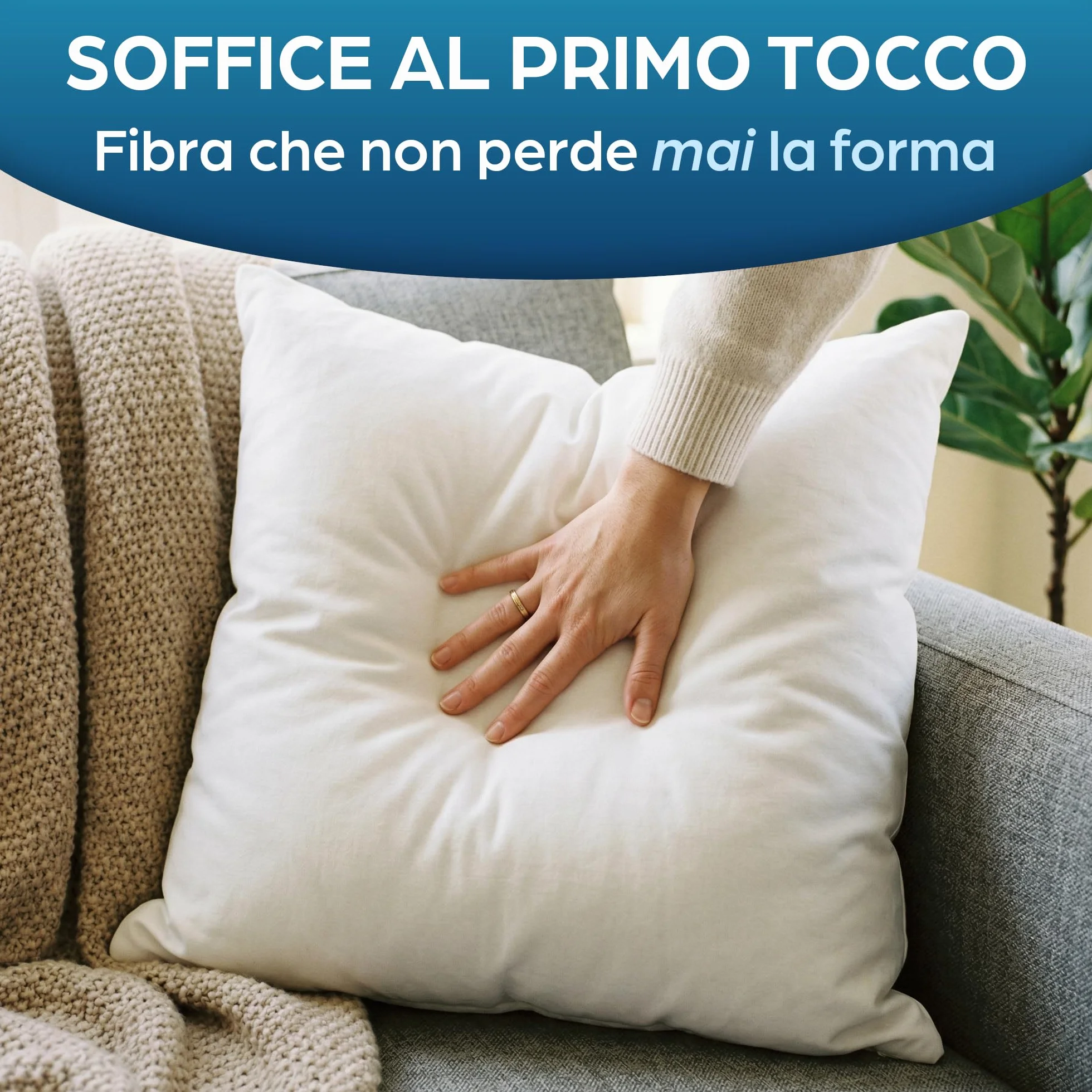 Cuscini per Divano 40x40 2 Pezzi Morbidi con Federe in Poliestere Bianca Anallergici Antiacaro