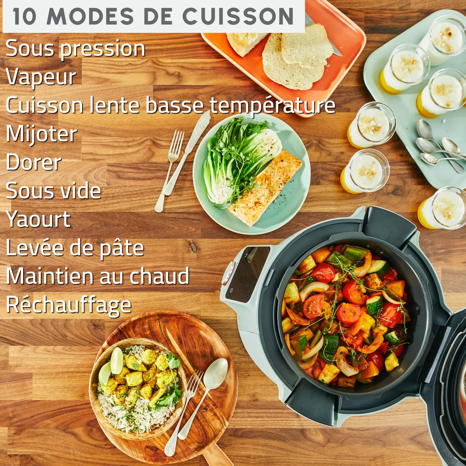 Moulinex Cookeo Wifi 10 in 1, multicooker intelligente ad alta pressione, 10 modalità di cottura, veloce, senza sorveglianza, guida passo a passo, 6 l, CE96G310
