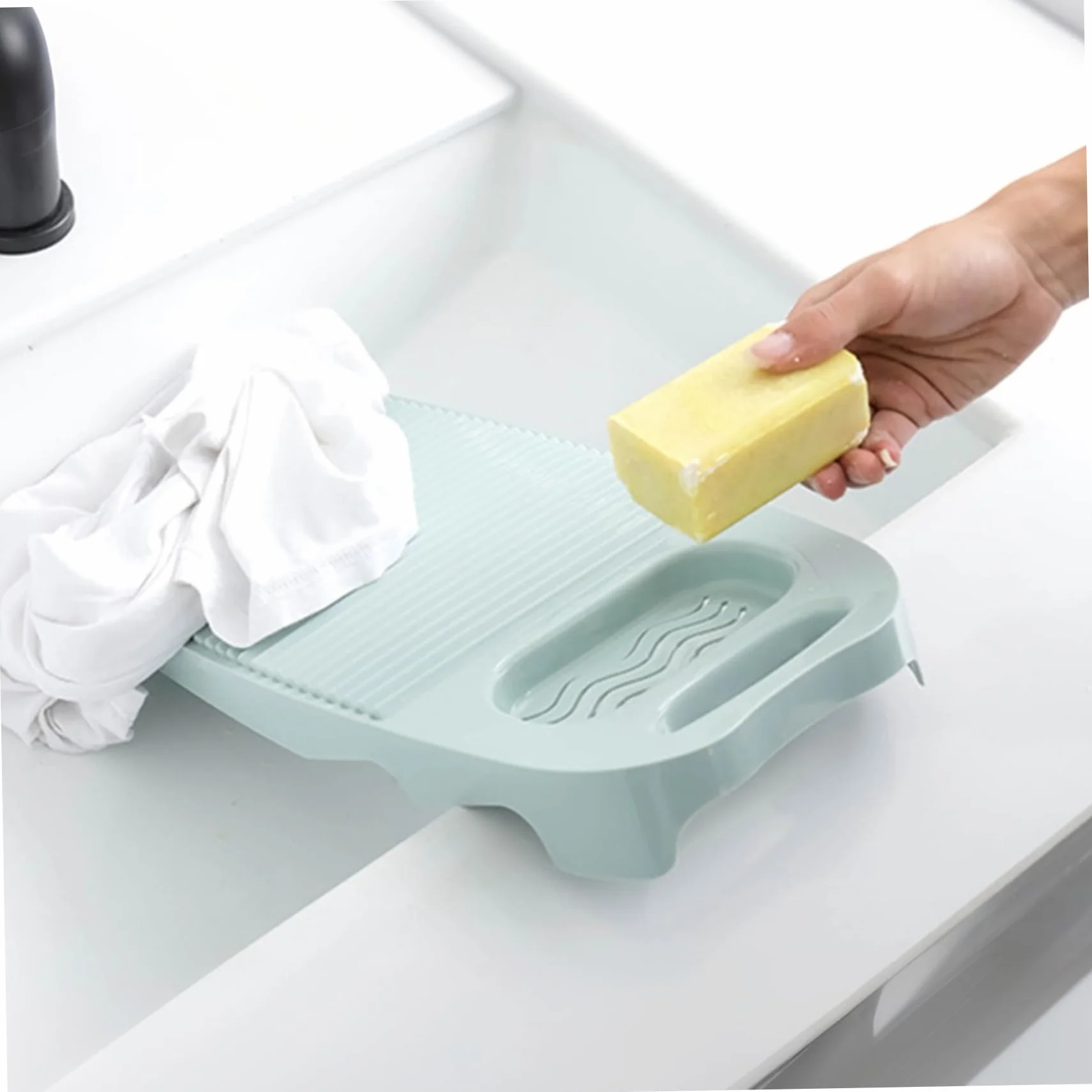 ASSE per Lavare ASSE per Lavare Addensare Antiscivolo per a Mano i Vestiti per in plastica Leggera con Supporto Scrub per bucato Portatile per casa e dormitorio per Feste
