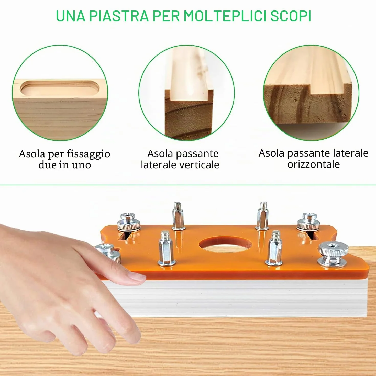 2 in 1 Fresatrice Verticale Legno Piastra di Base, Rifilatore per Legno con Cesto di Fresatura e Piastra di Base in Lega di Alluminio, per Trimmer da 65 MM