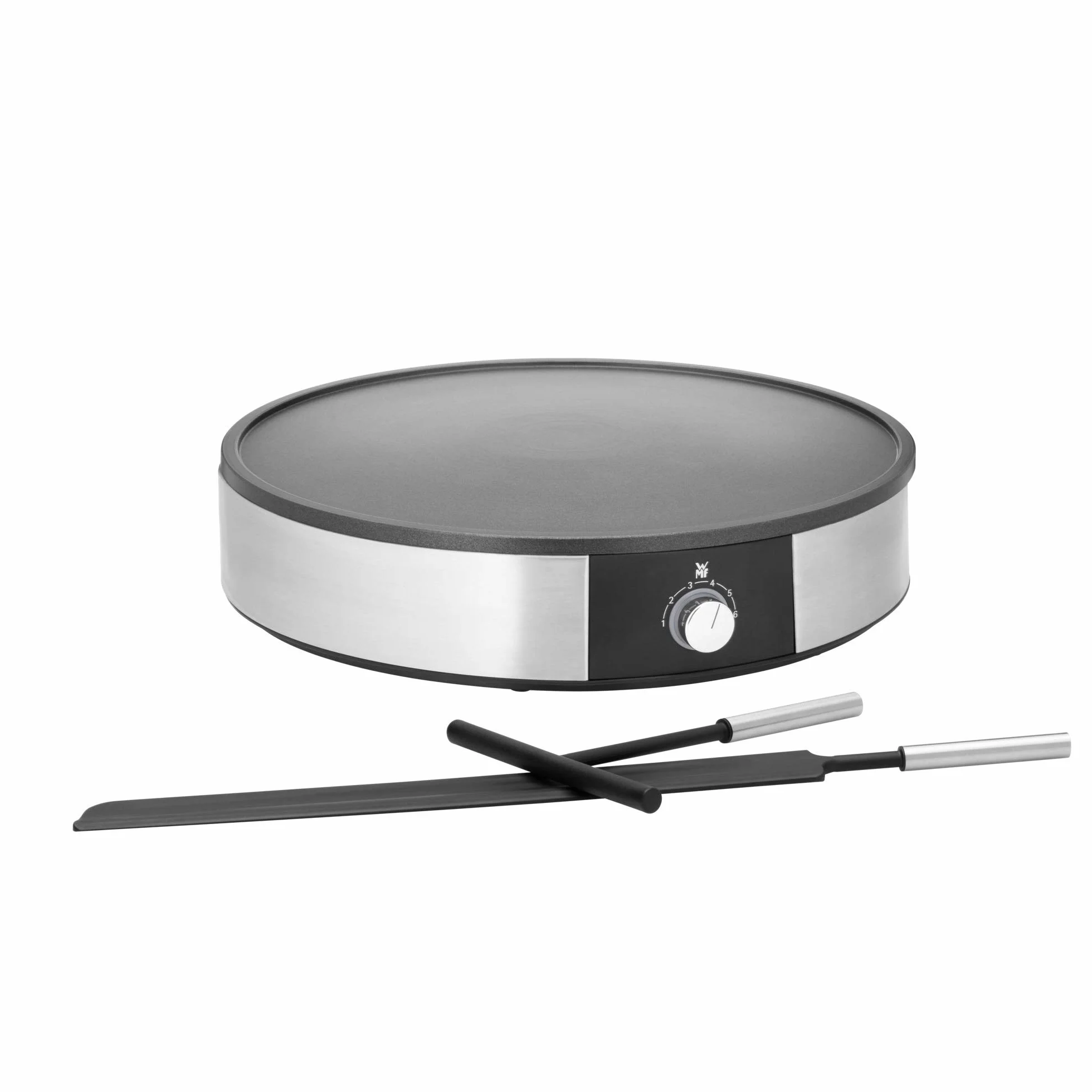 WMF Lono Crepes Maker Creperie con paletta e distributore di impasto, 1600 W, Ø 33 cm, crepes maker, frittelle antiaderente