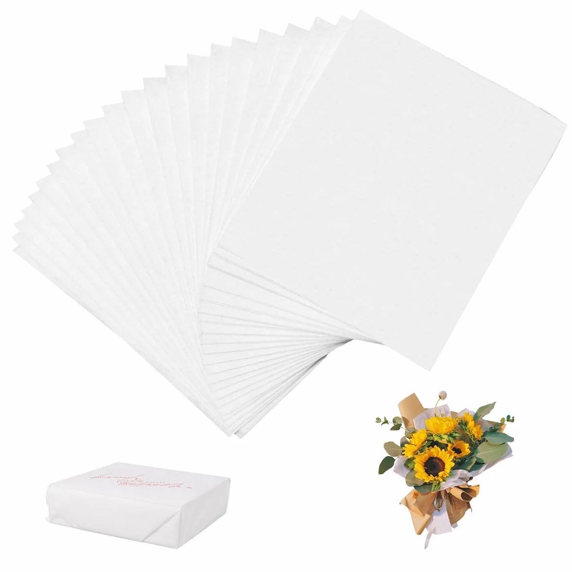120 Fogli Carta Velina Bianca A4 per Imballaggio 21 x 30cm - Tissue Paper per Confezioni Regalo, Sacchetti, Filler Fiore, Artigianato e Festival