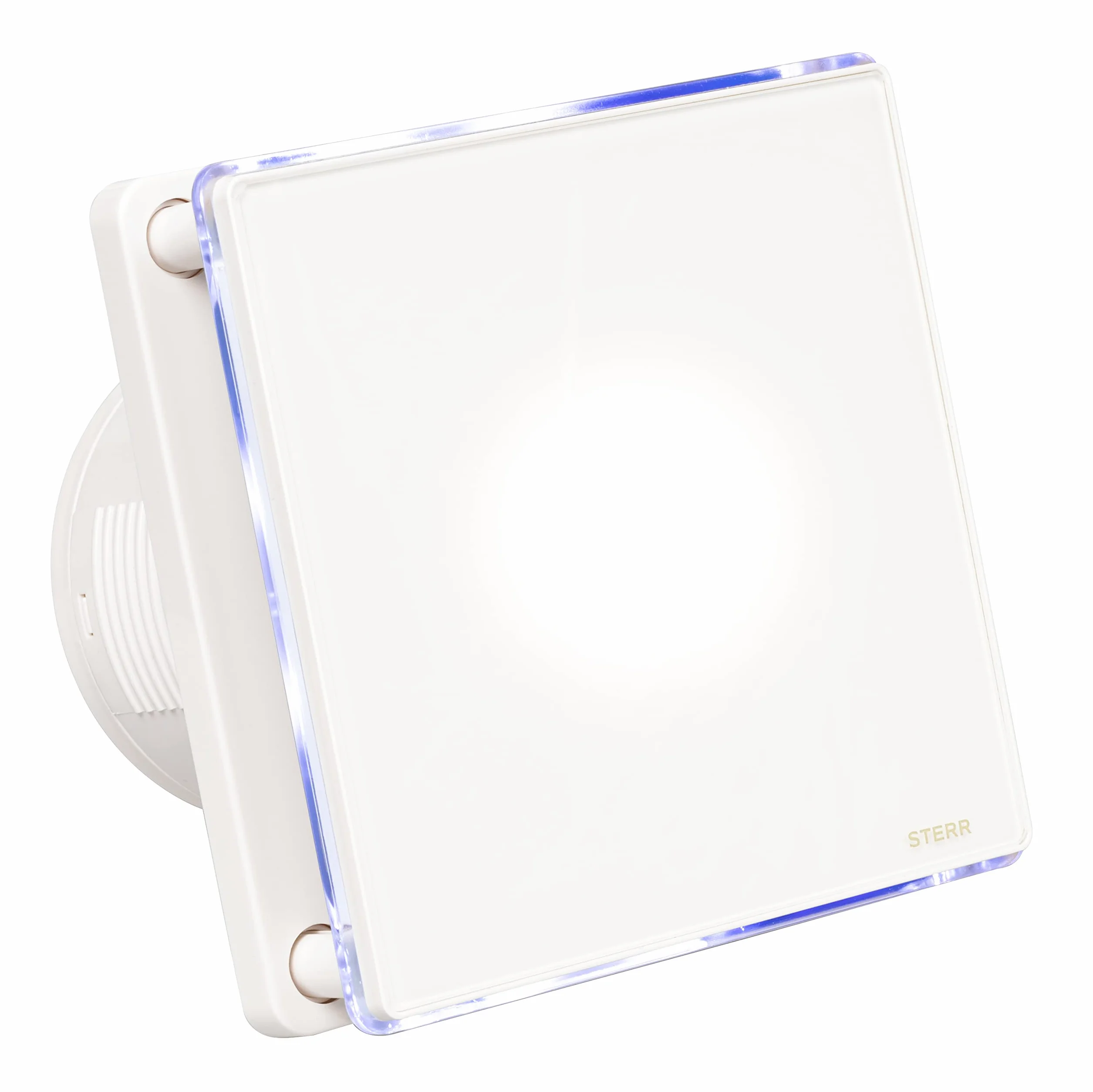 STERR Bianco Aspiratore Ventilatore Bagno 100 mm com LED Silenzioso, Moderno