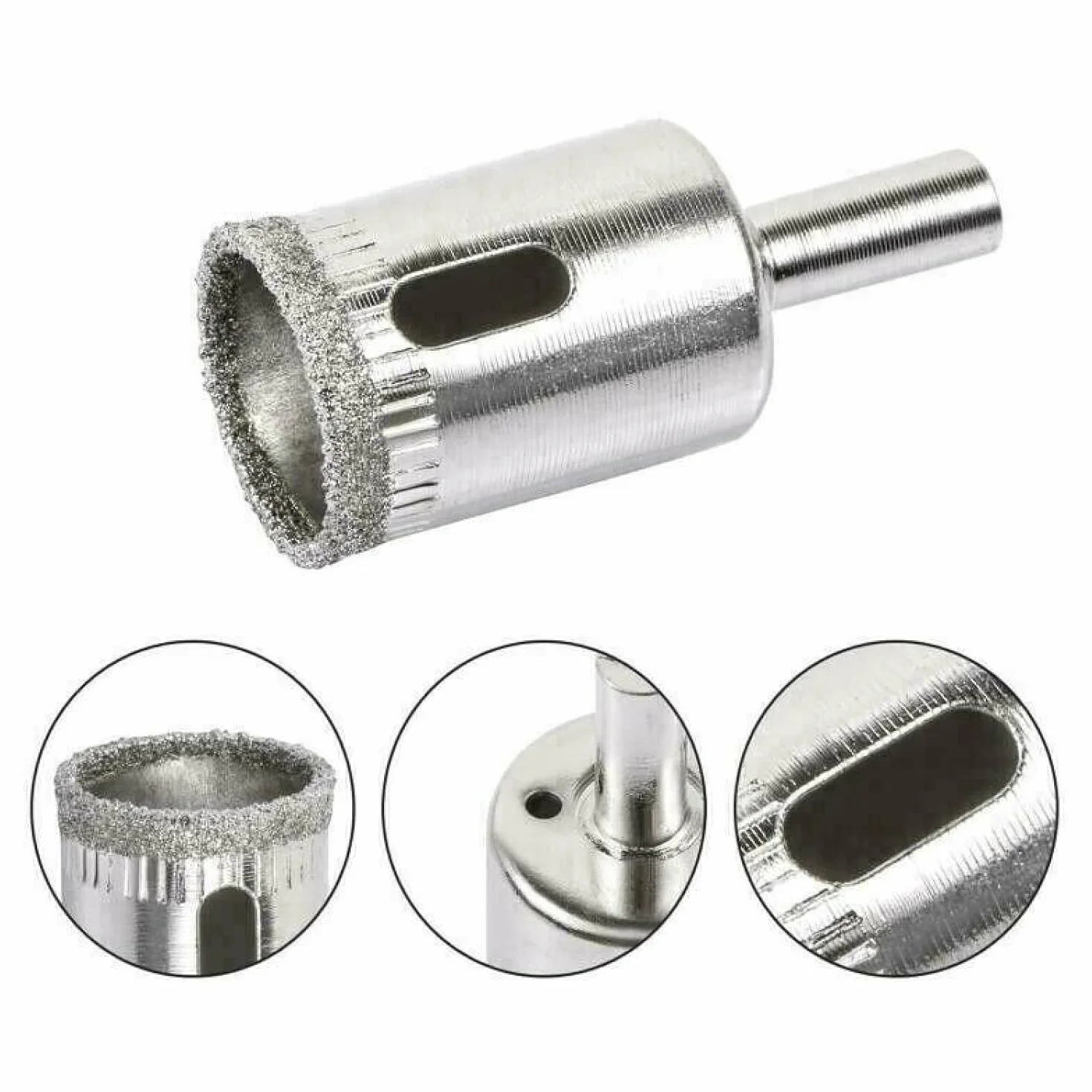 Topolenashop 2x Punta Diamantata 14 mm per Vetro, Piastrelle, Marmo e Ceramica – Sega a Tazza Rivestita in Diamante – Frese Affilate per Fori Precisi – Compatibili con Trapani Manuali ed Elettrici