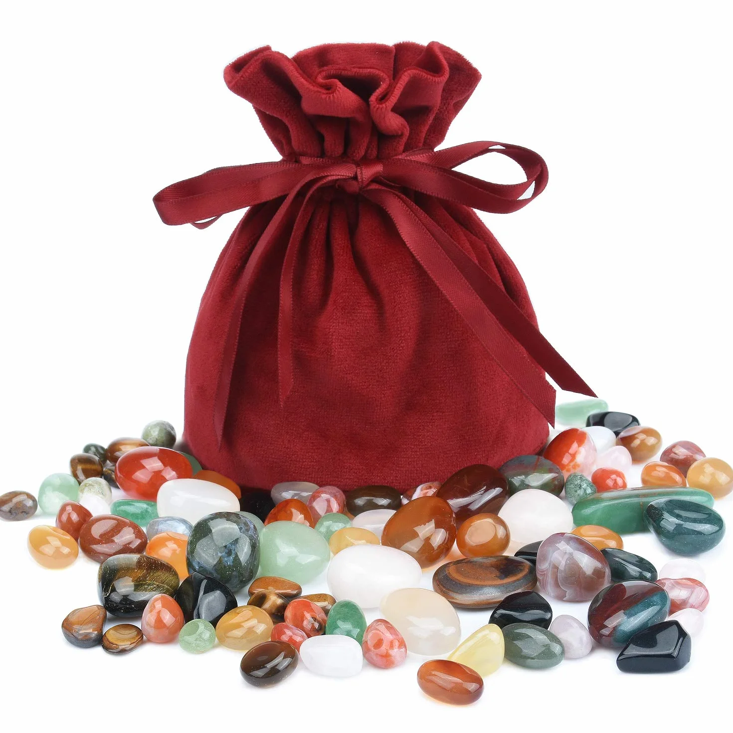 Kit Oltre 60 Pezzi Mini Pietre Naturali per Gioielli Fai-da-Te Circa 180g
