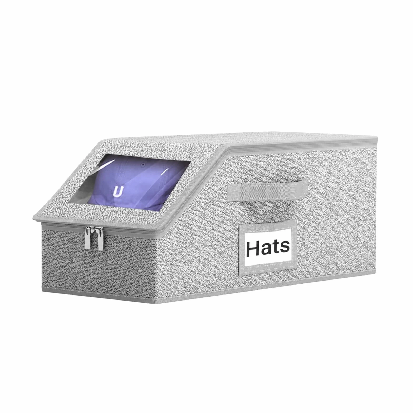 BINBE Contenitore impilabile per cappelli da baseball antipolvere grigio