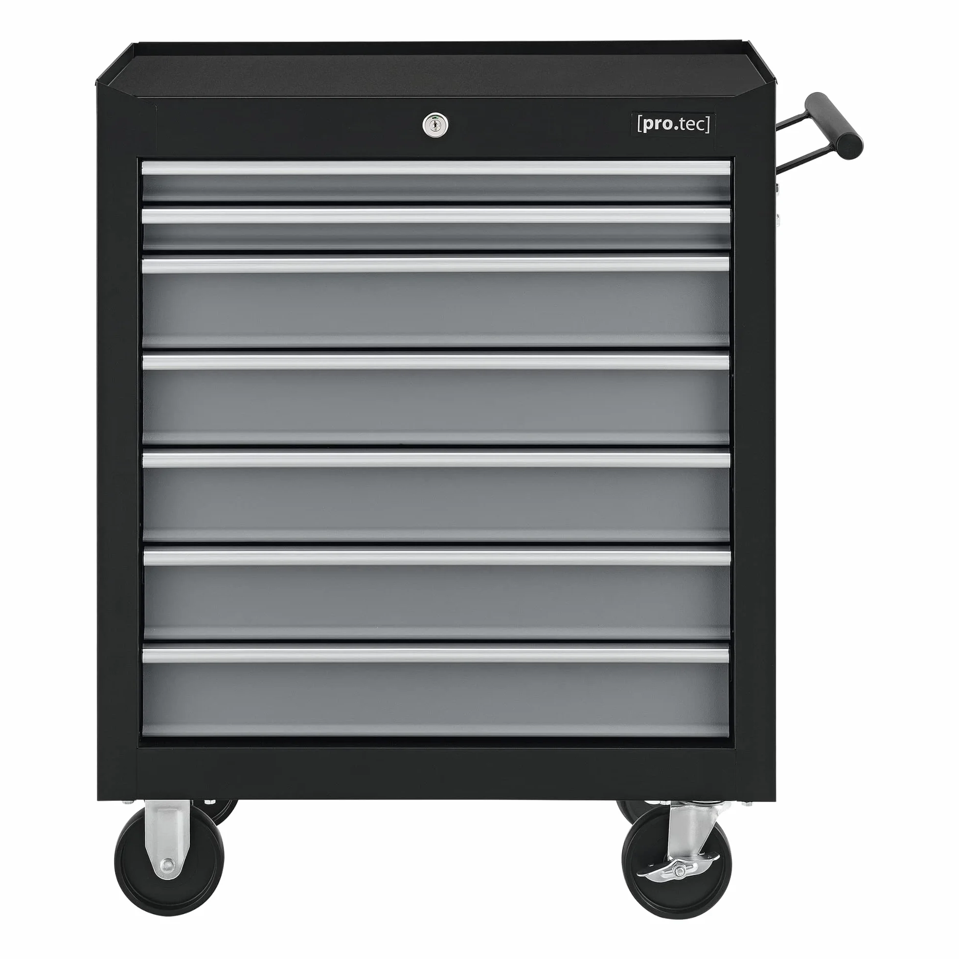 pro.tec Carrello da Officina Portautensili a 7 Cassetti con Serratura Centrale, Cassettiera Portatile per Attrezzi