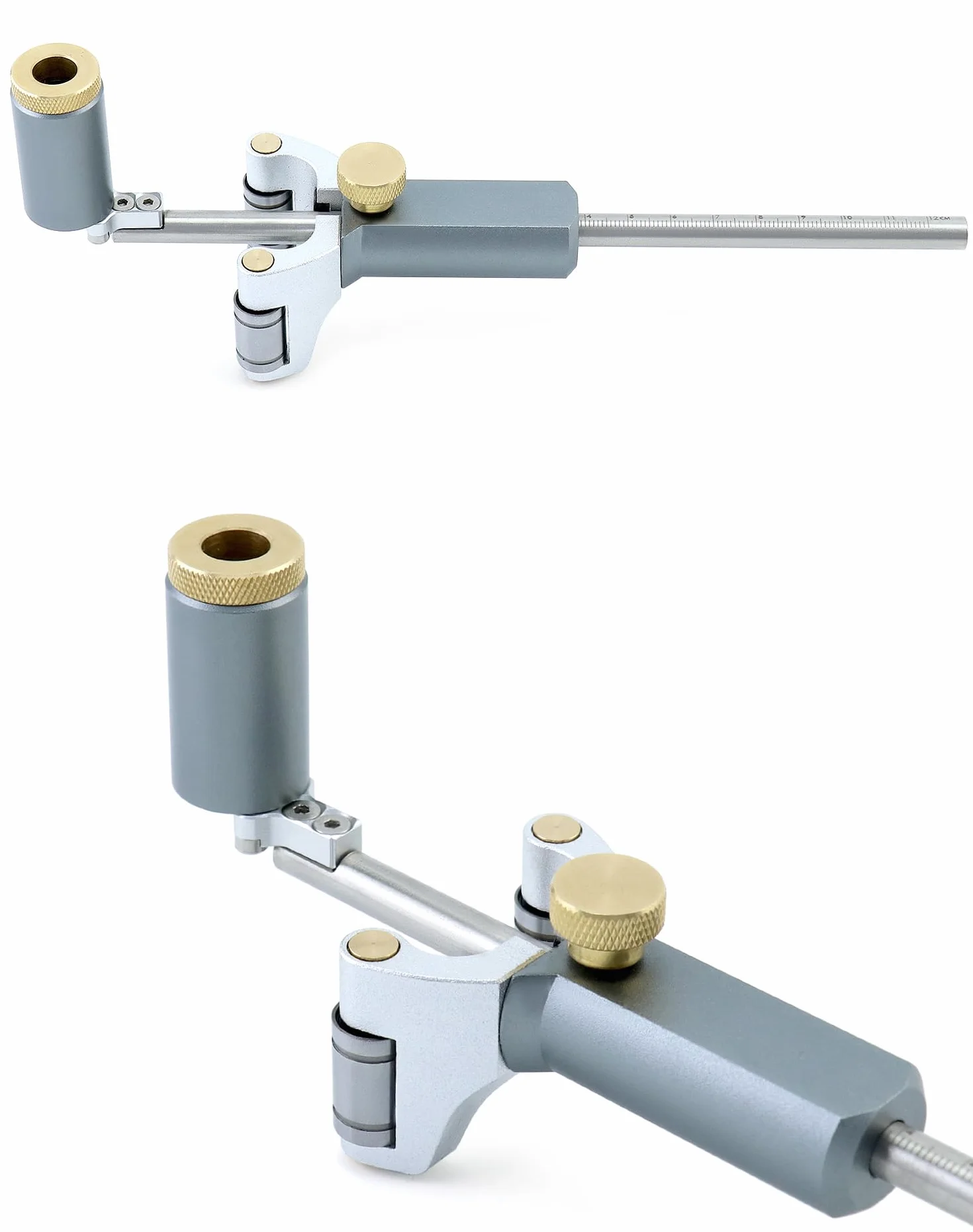 QWORK® Strumento per tracciare legno a doppio scopo per il disegno preciso di linee e archi (0-120 mm)