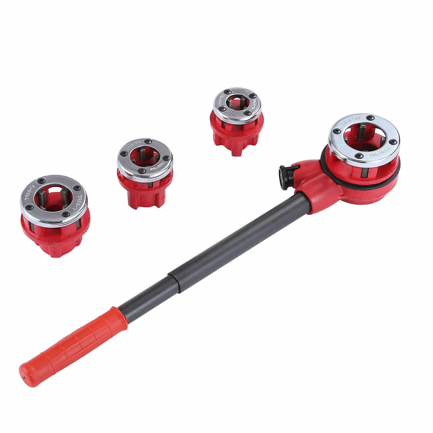 Kit di filettatura per tubi idraulici Set di filettatrici manuali in acciaio per idraulici con 4 filiere 1/2" 3/4" 1" 1-1/4". per l'installazione di tubazioni acqua e gas KATSÙ 318504
