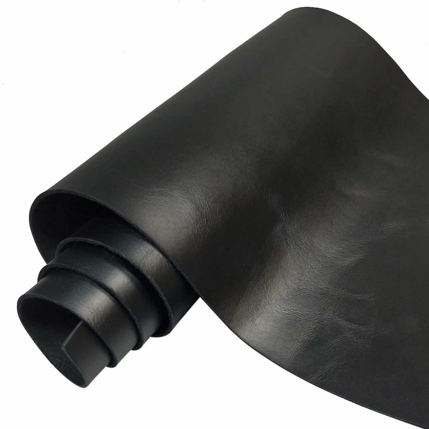 Pelle bovina pre-tagliata conciata al vegetale per utensili, fondine, coltello, intaglio, goffratura, timbratura, tintura (nero, 30,5 x 61 cm)