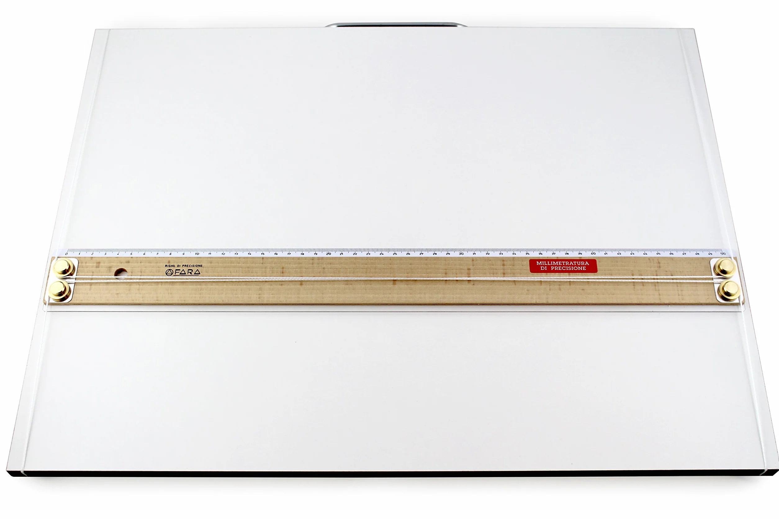 Tavoletta Parallelografo FARA Modello Scuola con Maniglia - Riga 50cm in Legno - Leggio cm. 53 x 40