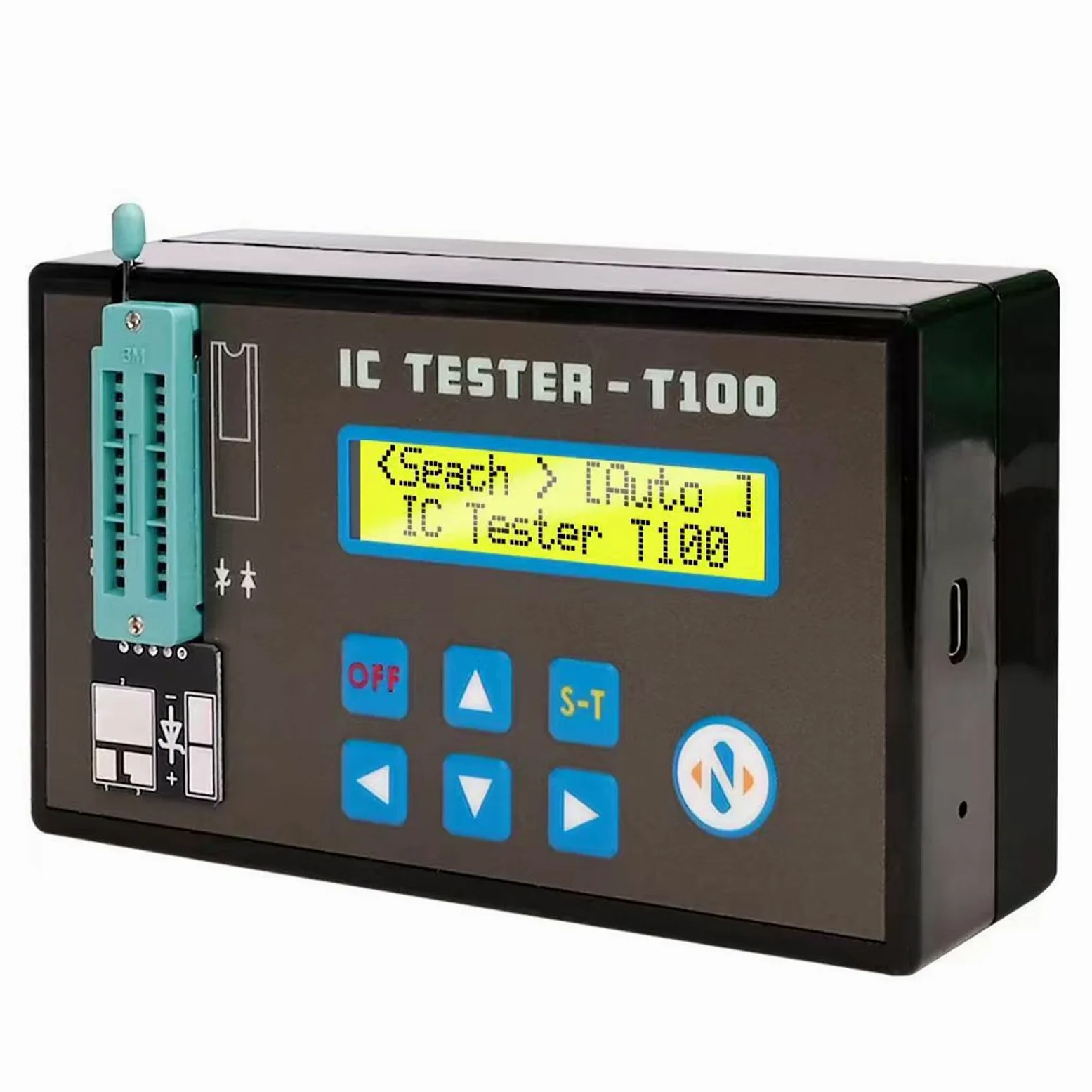 Tester per Circuiti Integrati Misuratore di Transistor IC Multifunzionale per Ingegneri Microelettronici ABS 2 unità