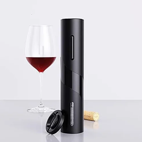 SQUADO Cavatappi elettrico Apribottiglie professionale, portatile con taglierina in alluminio per vino, Apribottiglie elettrico con Taglierino,Tappo,Versatore