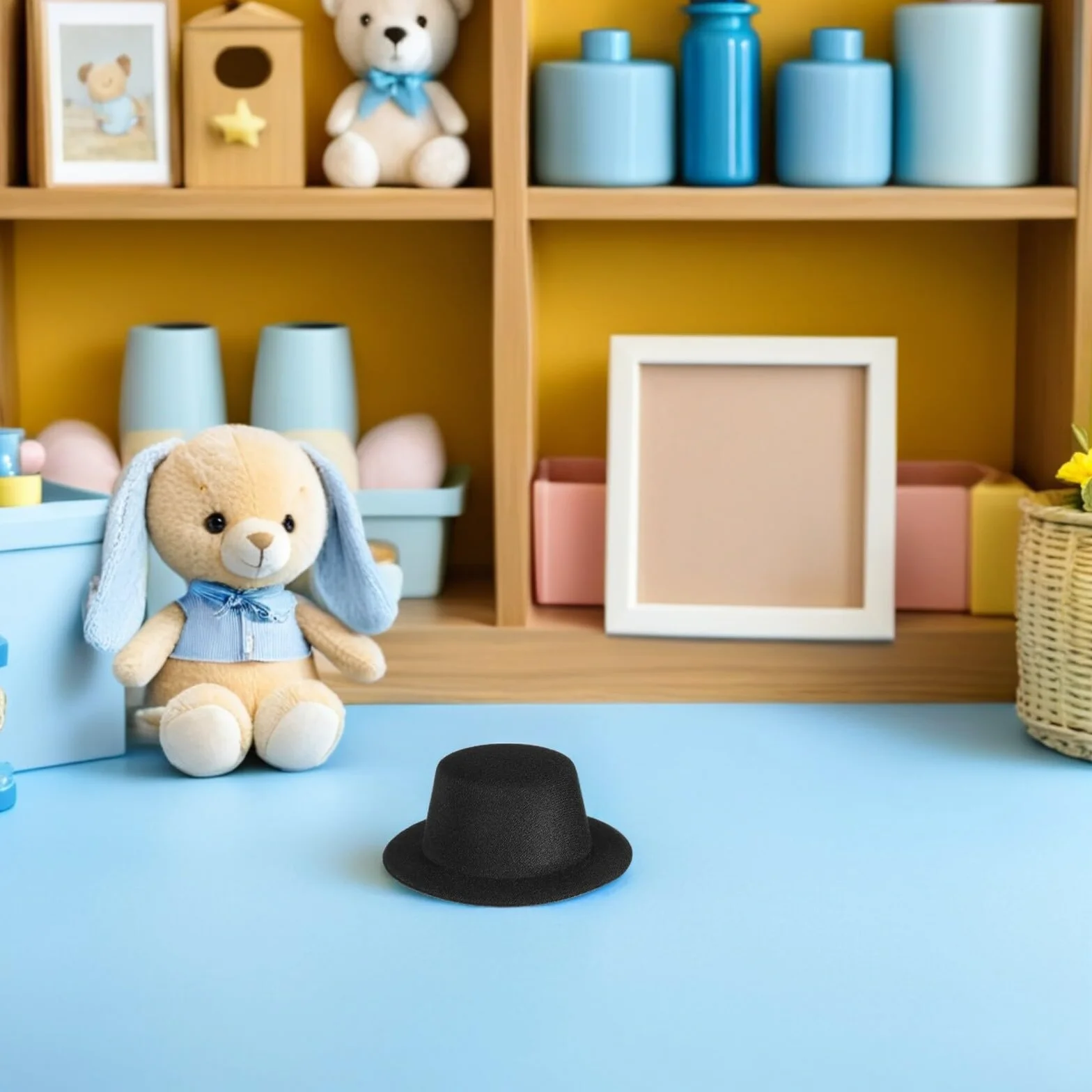 Cappelli a Cilindro in Feltro Nero per Decorazioni Natalizie 15 Pezzi