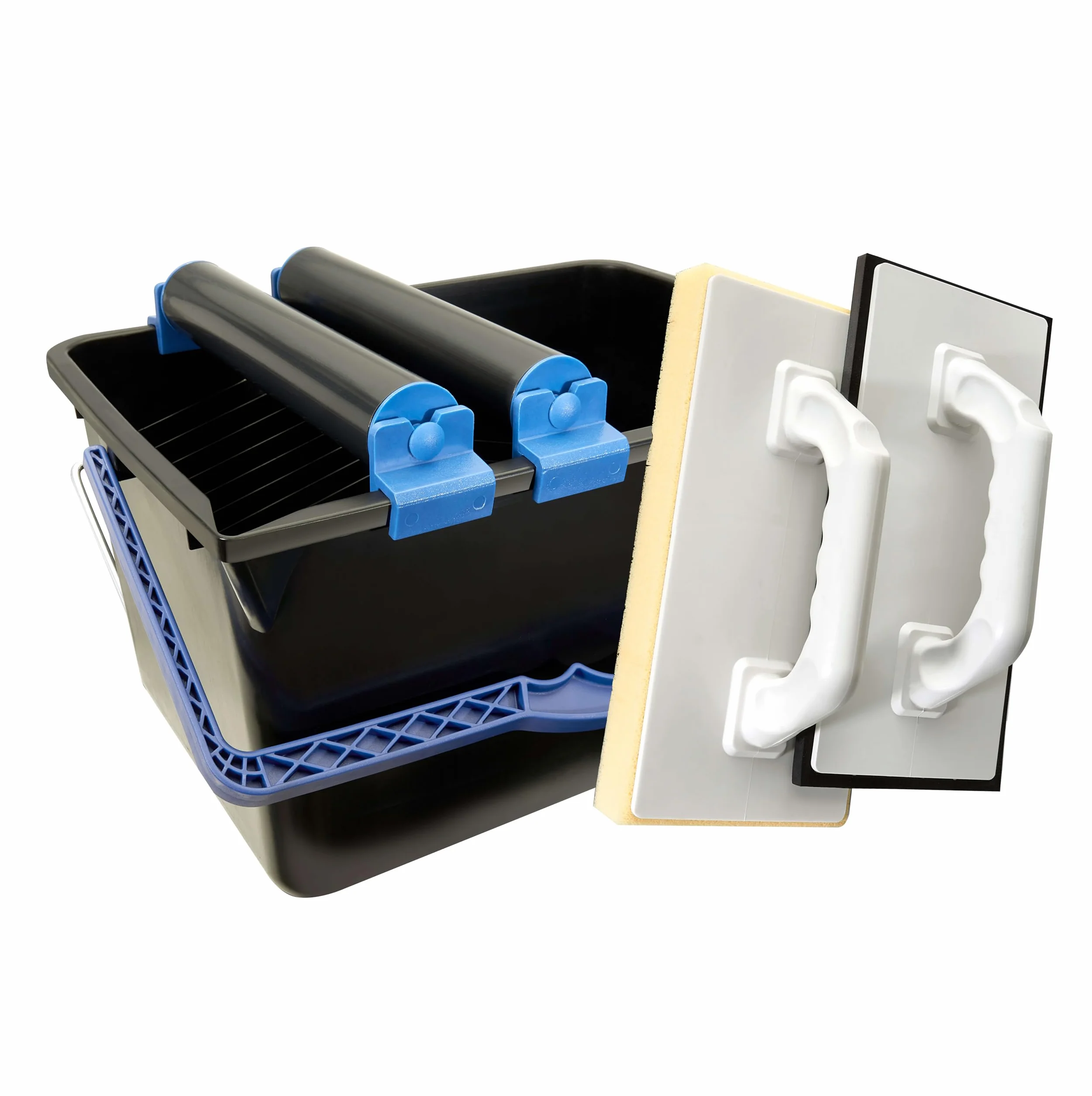 SET HELPMATE secchio in plastica da 12L idrospugna con rivestimento in gomma