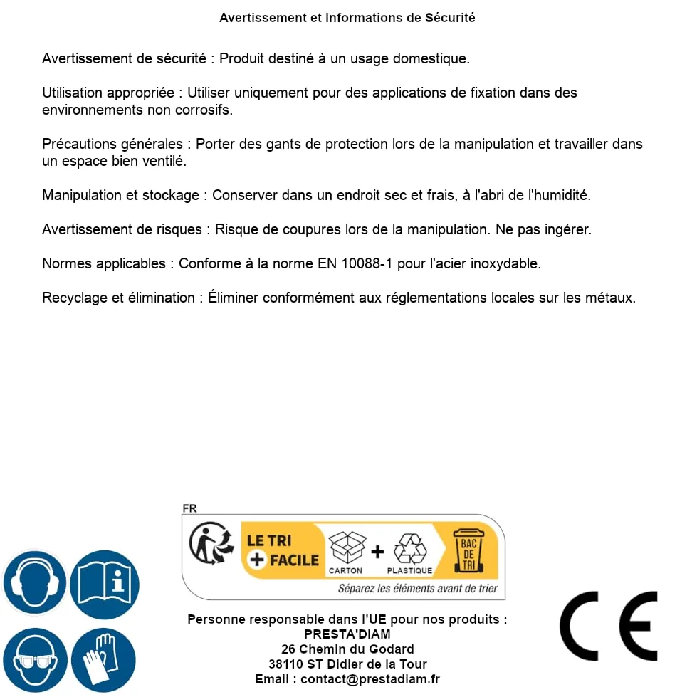 D-Work Standard non specificato - Acciaio inox A4-12-65-80x160 mm