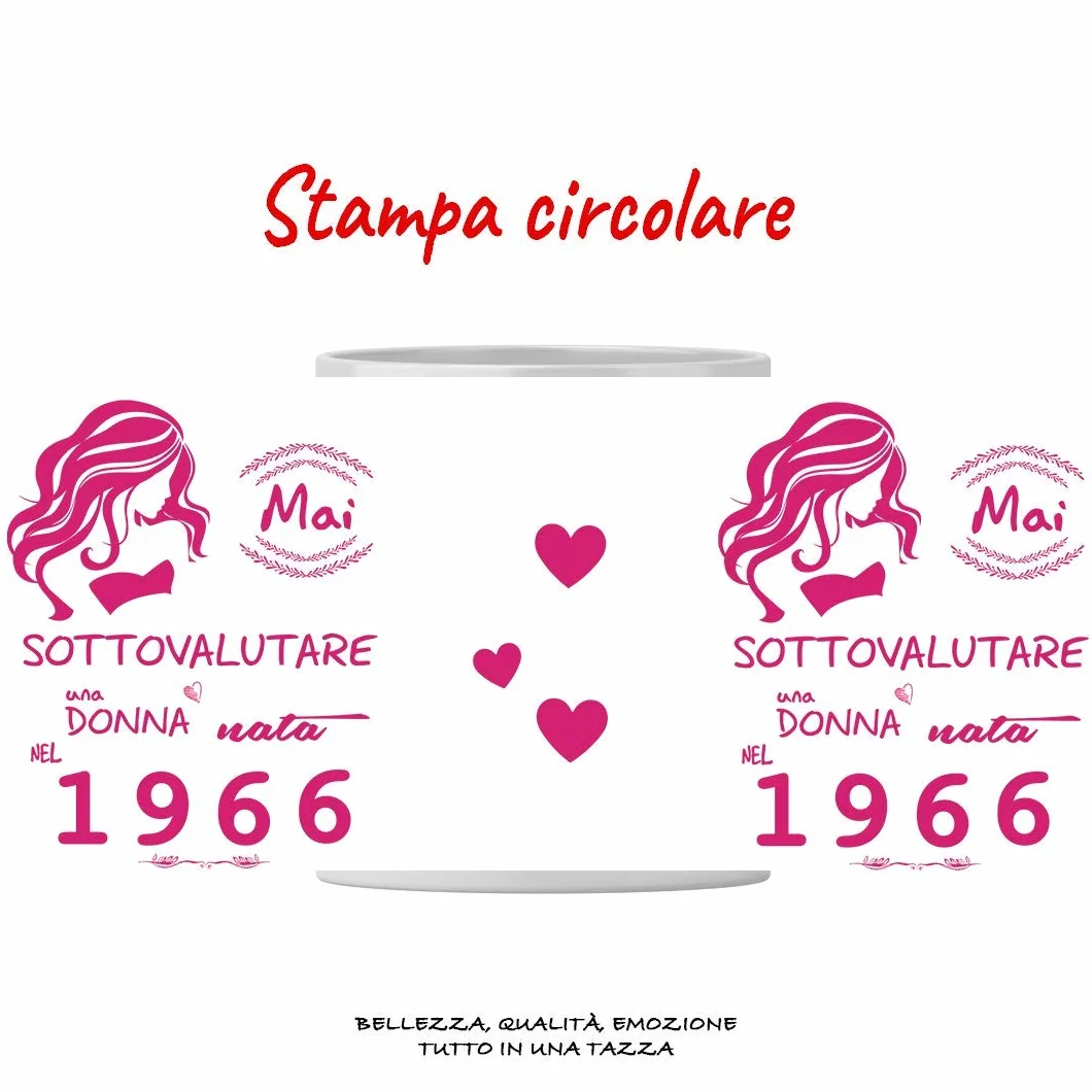 Tazza 1966 Compleanno Donna 60 Anni Idea Regalo Nata nel 1966
