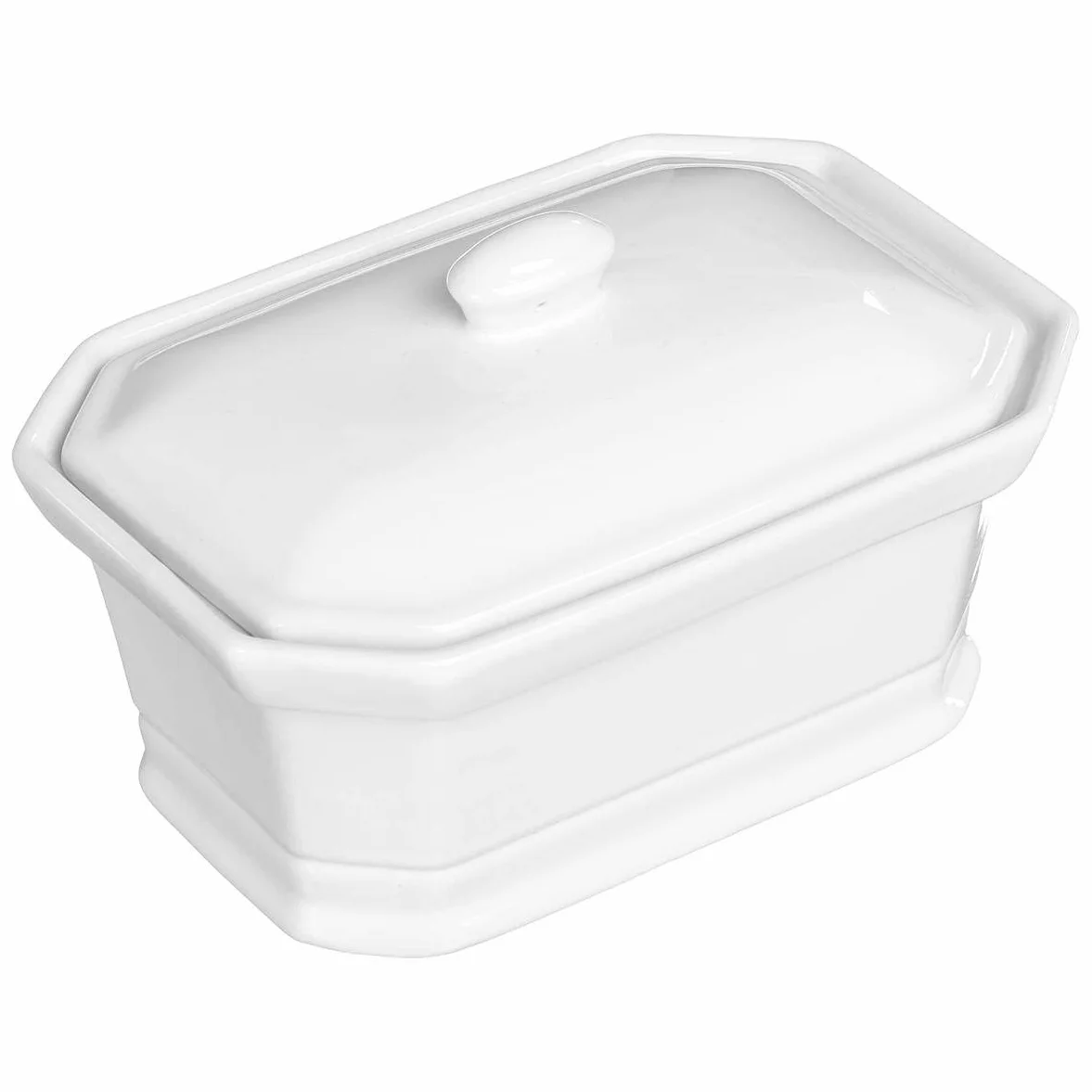 Zuppiera per foie gras in ceramica bianca 5five