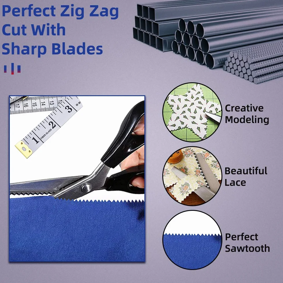 Forbici da dentellare per sartoria professionale taglio zig zag tessuto carta feltro